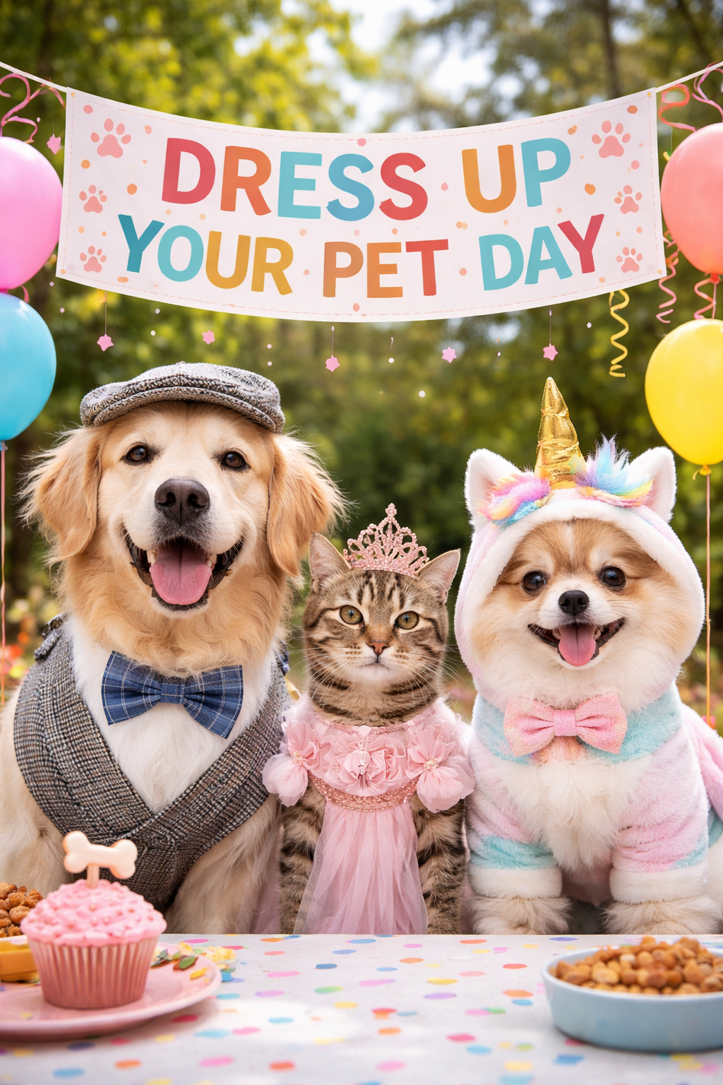 🐾🎩 Dress Up Your Pet Day — January 14 - Because your pet already runs the house… they might as well dress for the job.