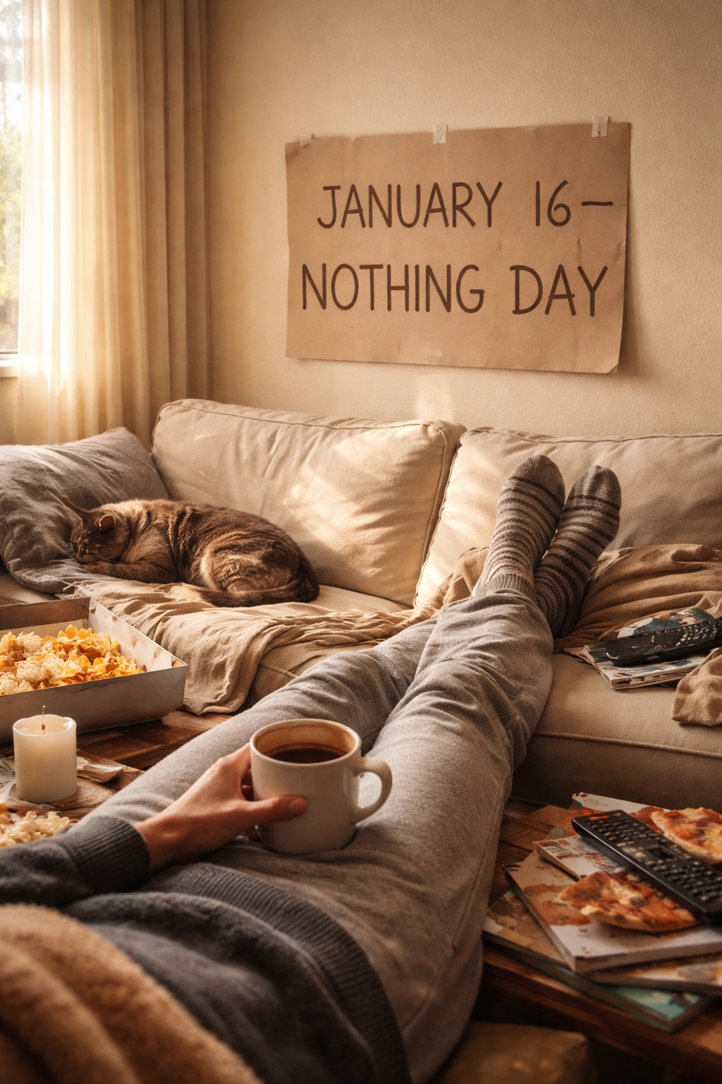 💤✨ Nothing Day: A Whole Lot of Glorious Nothing -January 16 — officially doing the least, proudly