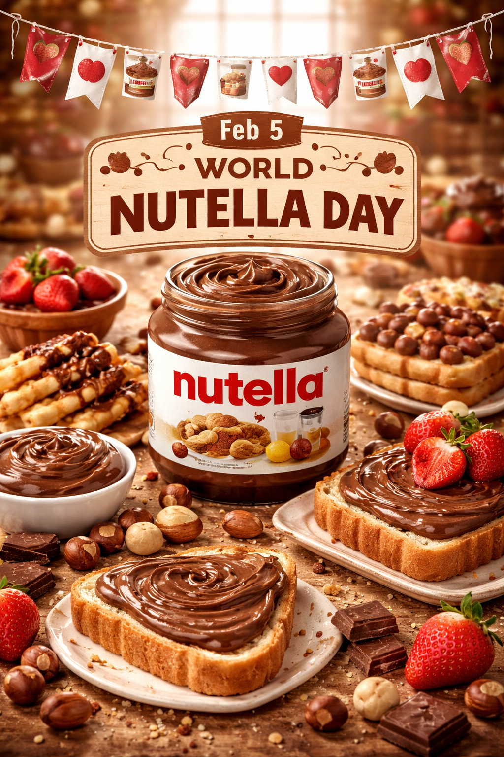 🍫✨ World Nutella Day — February 5 - Because some days are meant to be spread thick with joy.