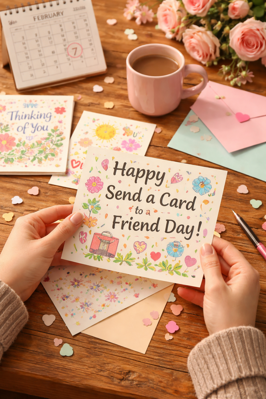 💌📬 Feb 7 — Send a Card to a Friend Day 📬💌 - Because texts are great…but a card hits different.