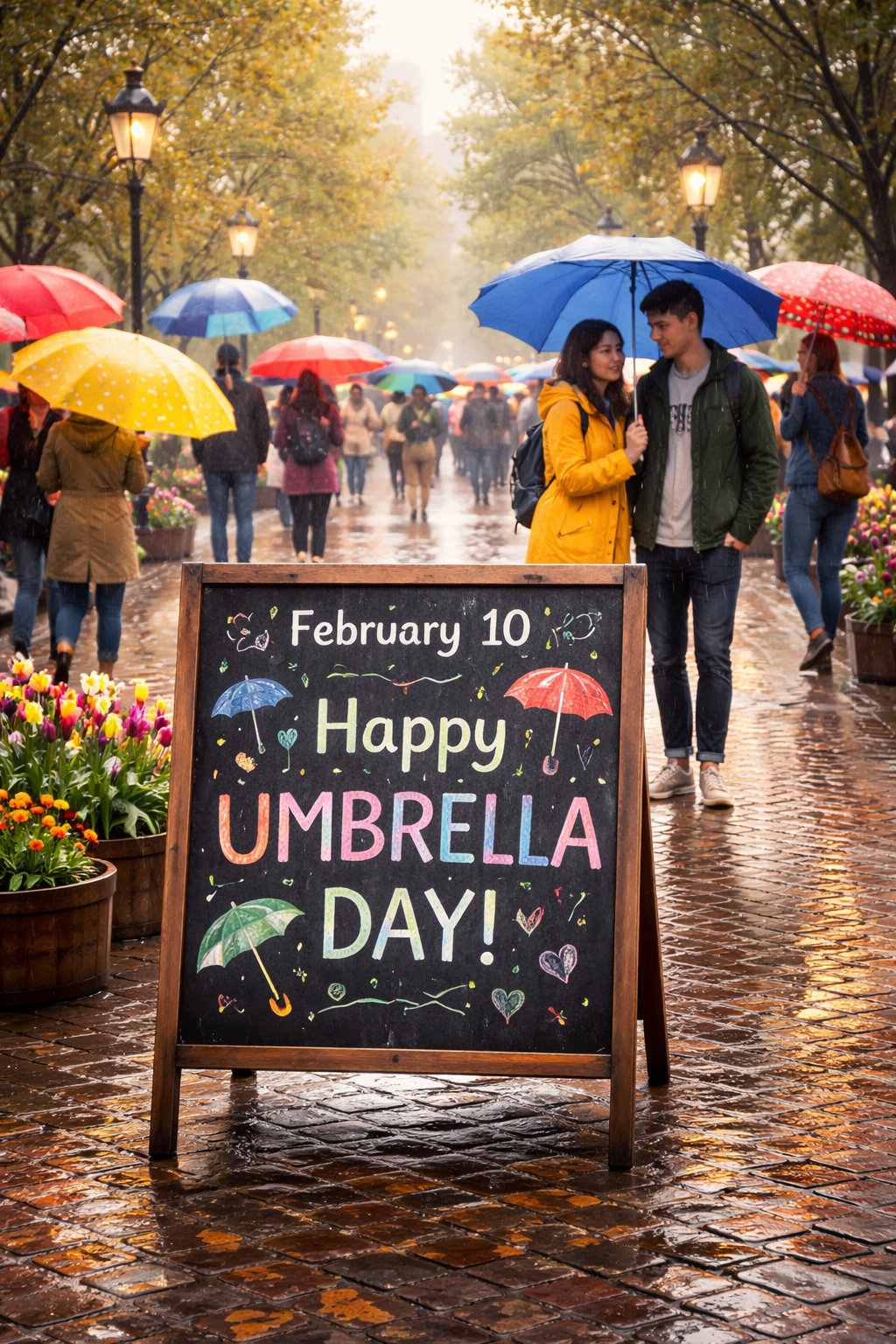 ☔ Umbrella Day — February 10 - Because rain happens… and drama deserves accessories.