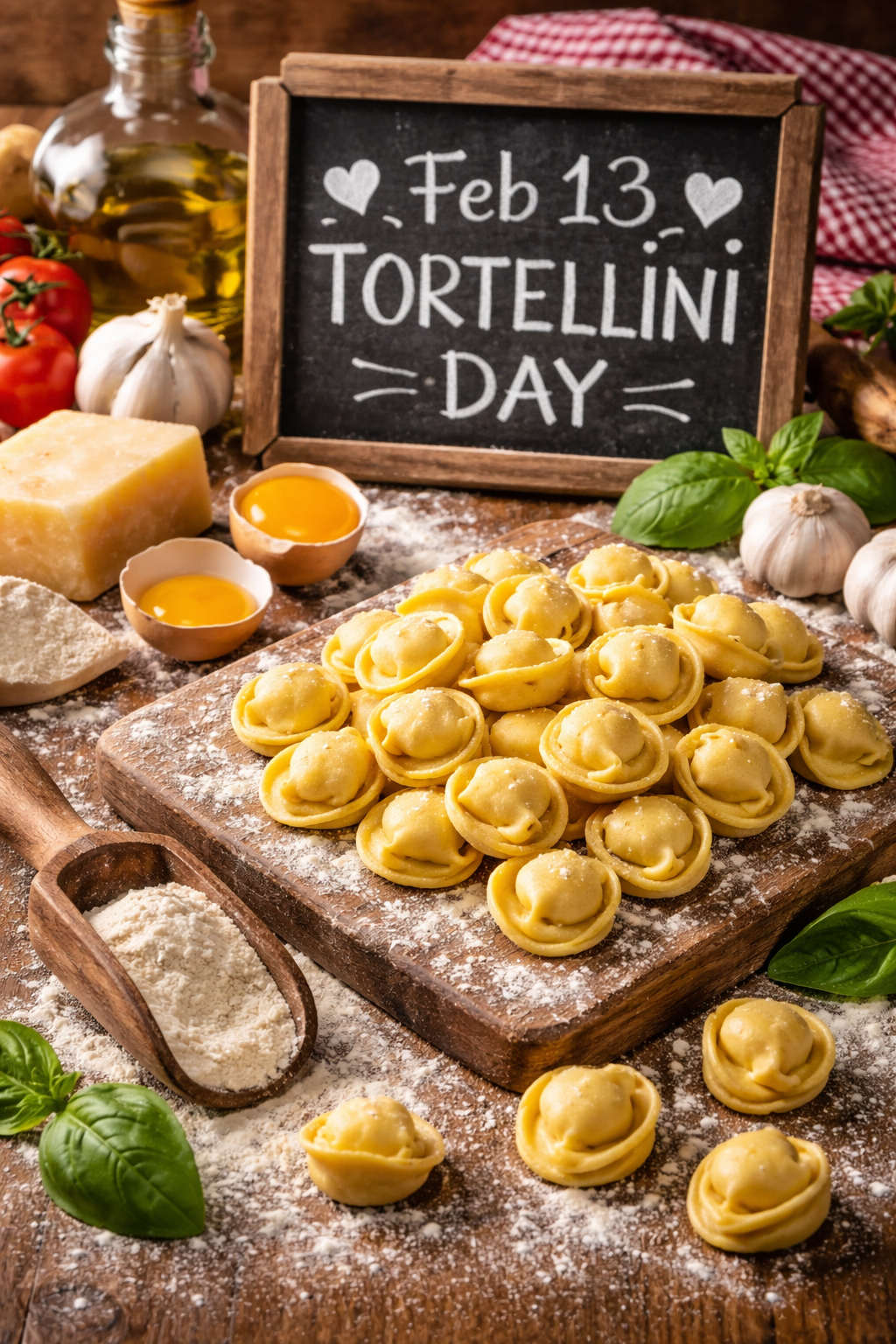 🥟🧀 Tortellini Day — February 13 - Because tiny pasta stuffed with cheese deserves its own moment