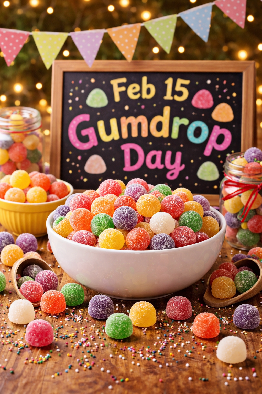 🍬 February 15 – National Gumdrop Day 🍬A Sugar-Coated Celebration You Didn’t Know You Needed