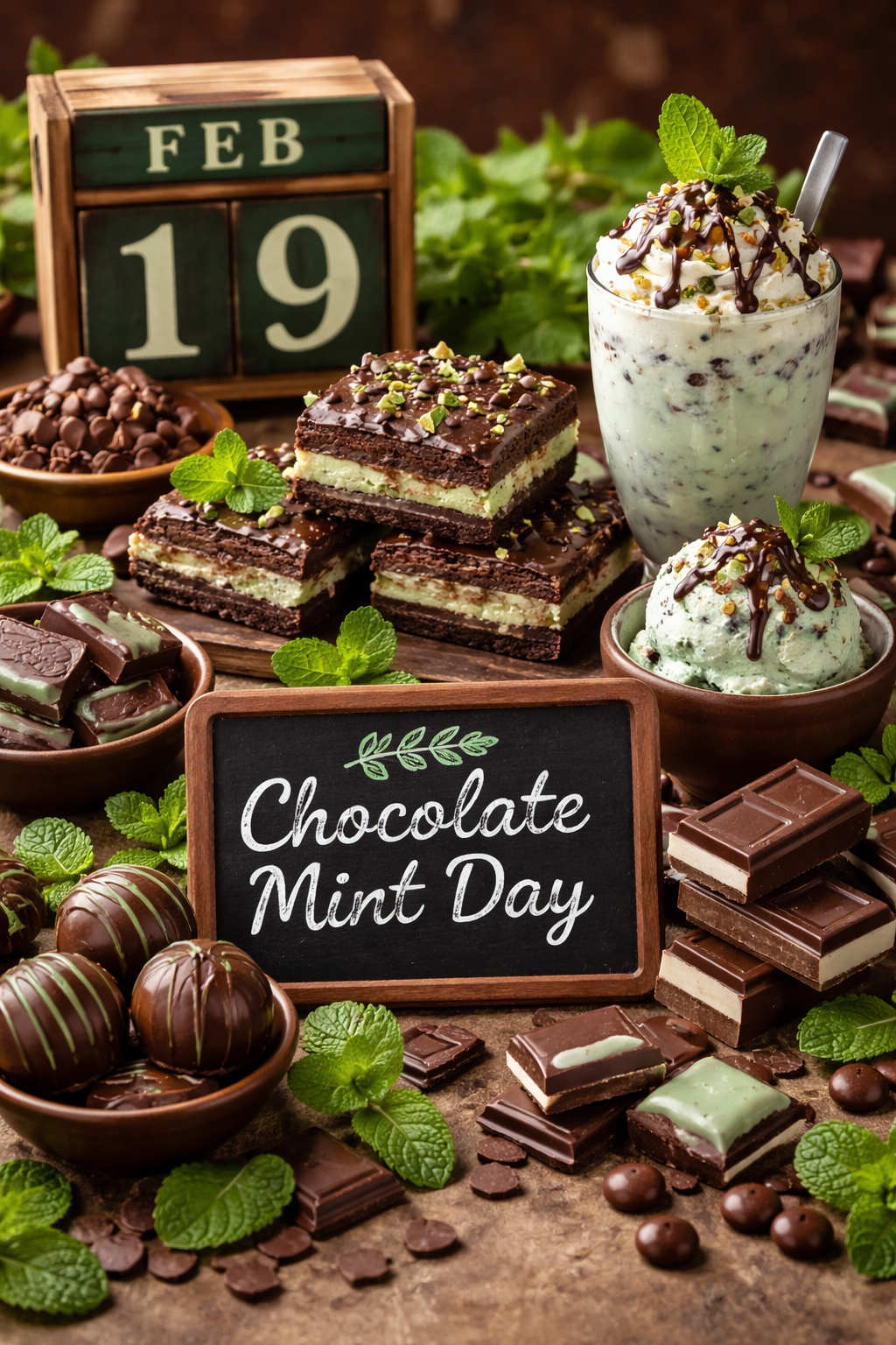 🌿🍫 February 19 — National Chocolate Mint Day 🍫🌿