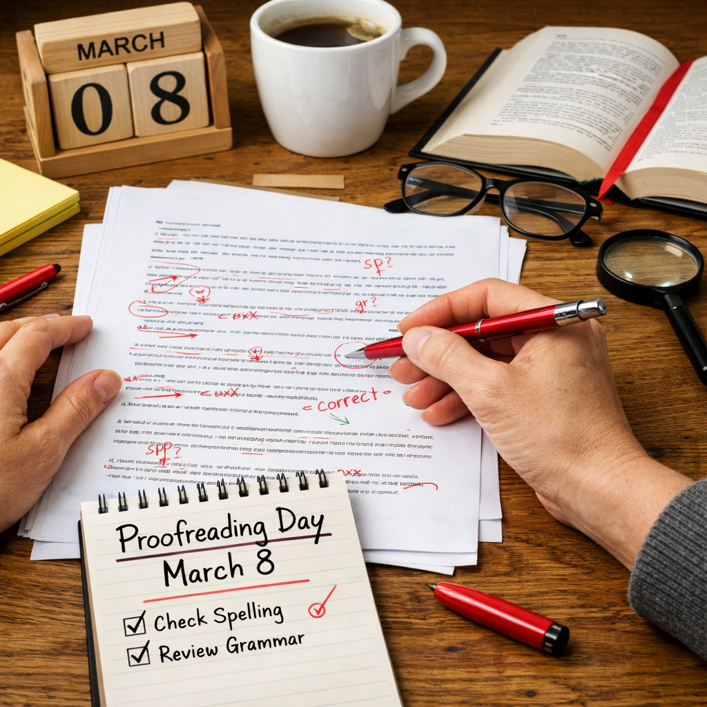✏️📚 March 8 — Proofreading Day: Because Typos Are Not a Personality Trait
