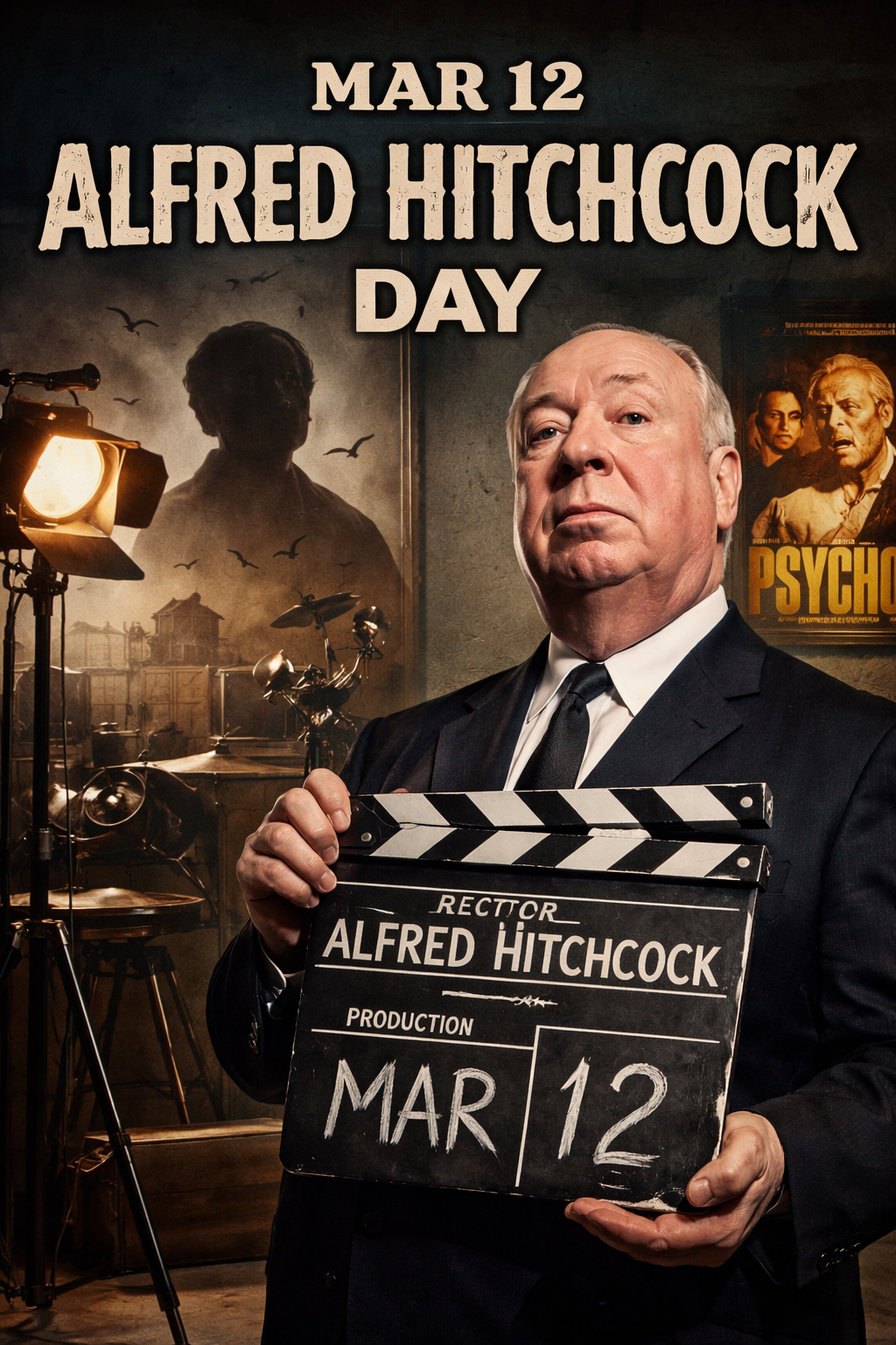 🎬🔪 Alfred Hitchcock Day — March 12