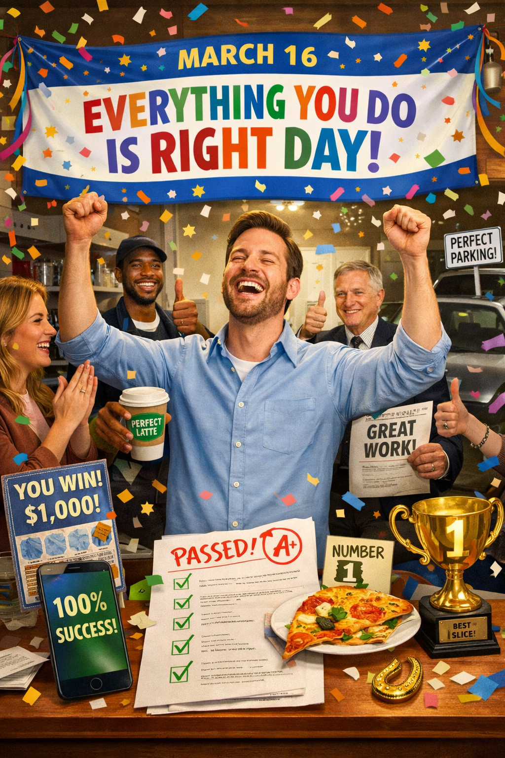 🎉✨ March 16: Everything You Do Is Right Day ✨🎉