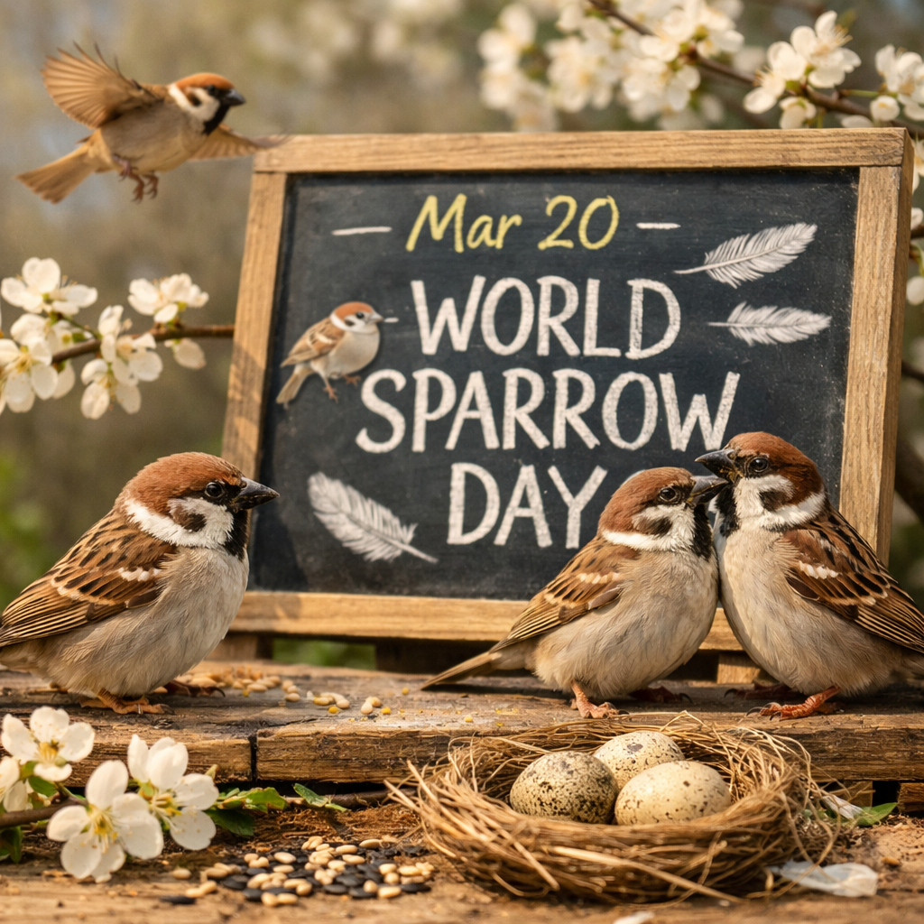 🐦 World Sparrow Day — March 20 🎉