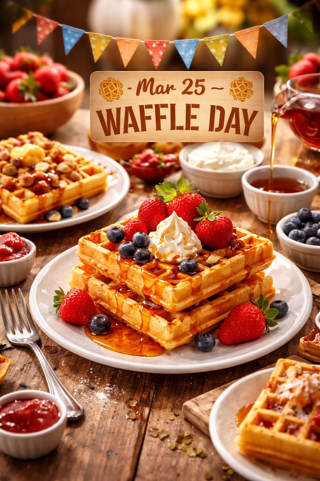 🧇✨ March 25: National Waffle Day ✨🧇