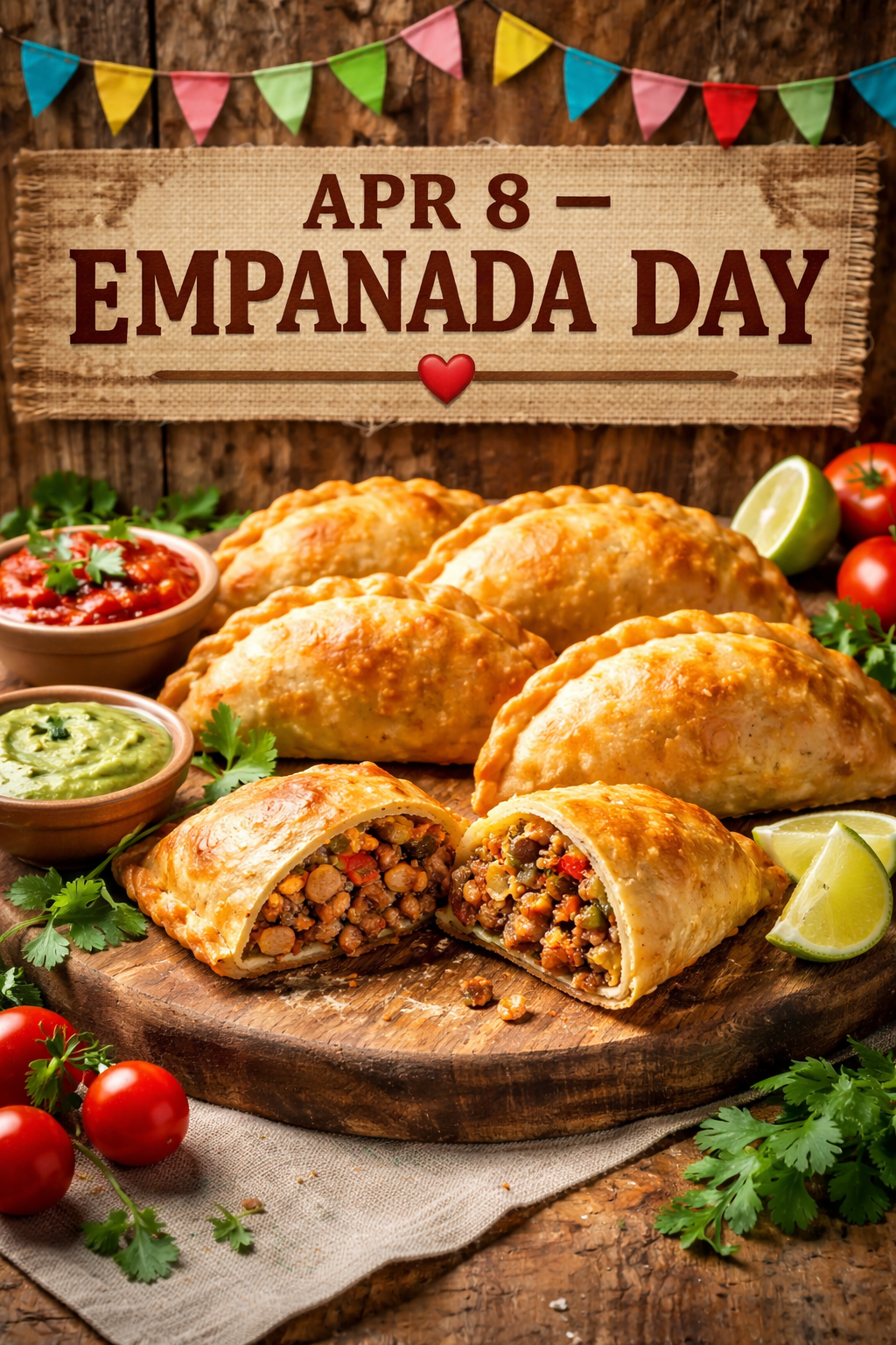 🥟✨ April 8 — Empanada Day: Flaky, Fabulous, and Filled with Joy ✨🥟