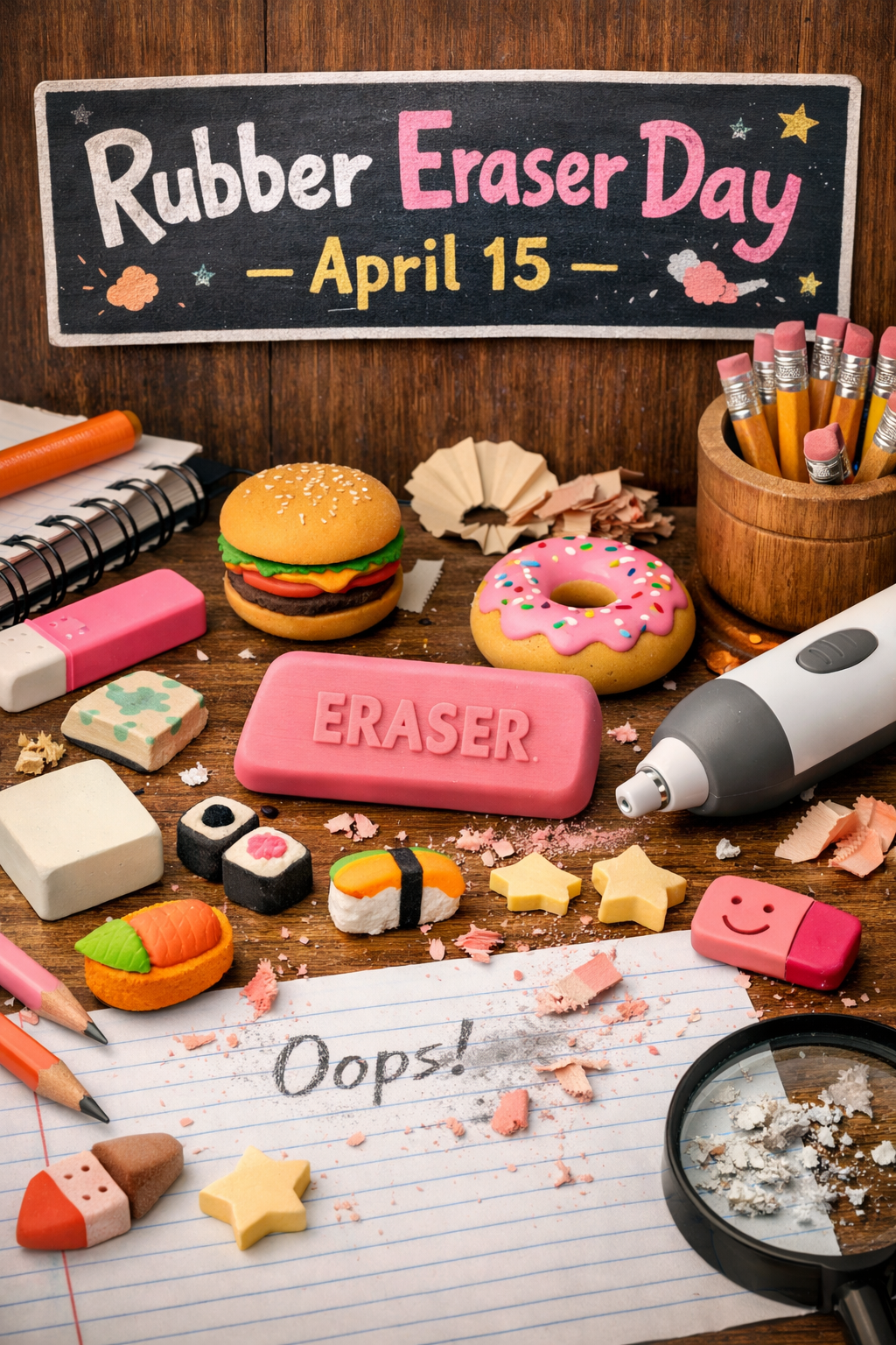 ✏️✨ Rubber Eraser Day — April 15 ✨✏️