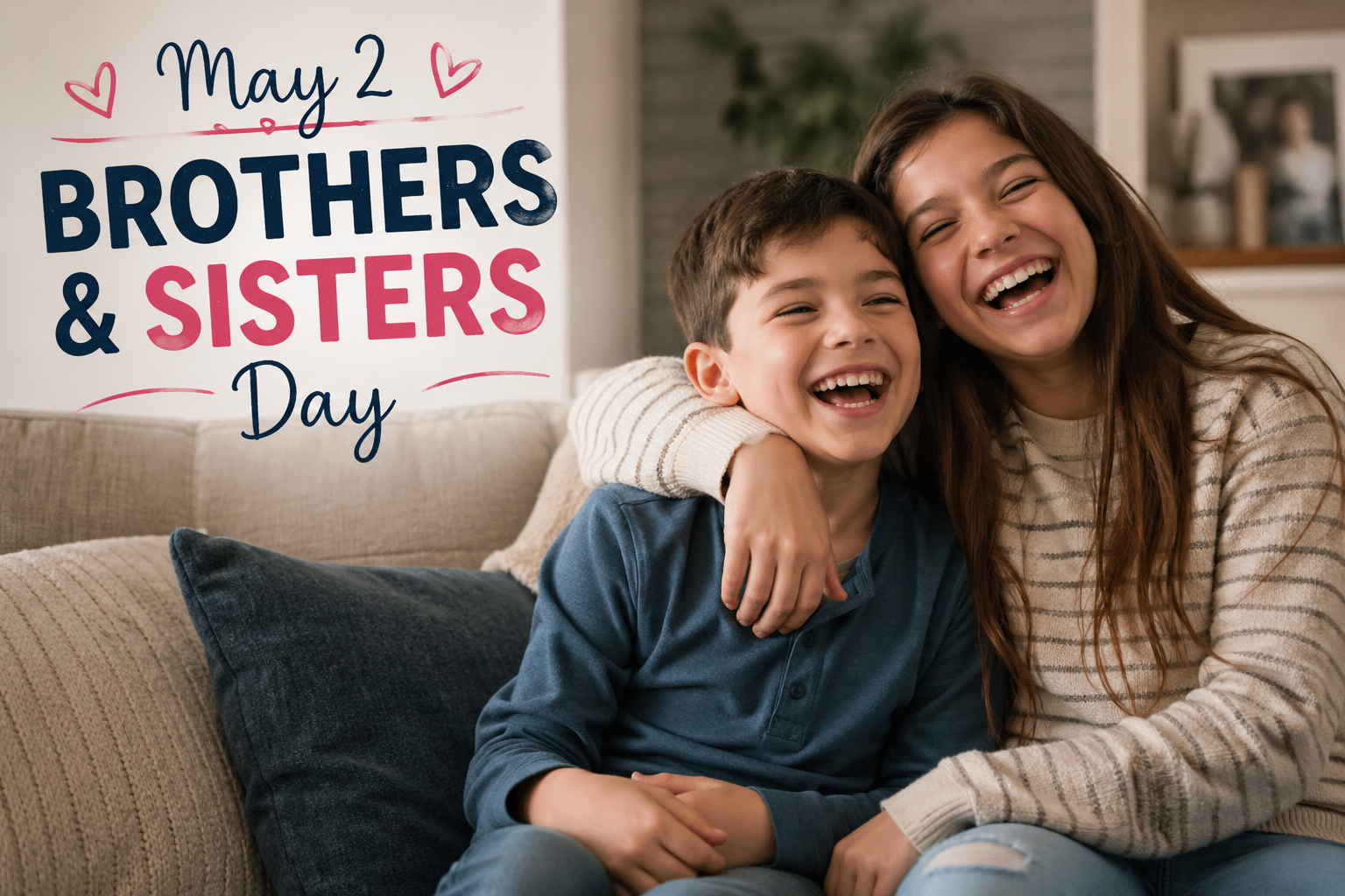 👯‍♀️💕 May 2 — Brothers and Sisters Day: Built-In Besties (and Occasional Rivals) 💕👯‍♂️