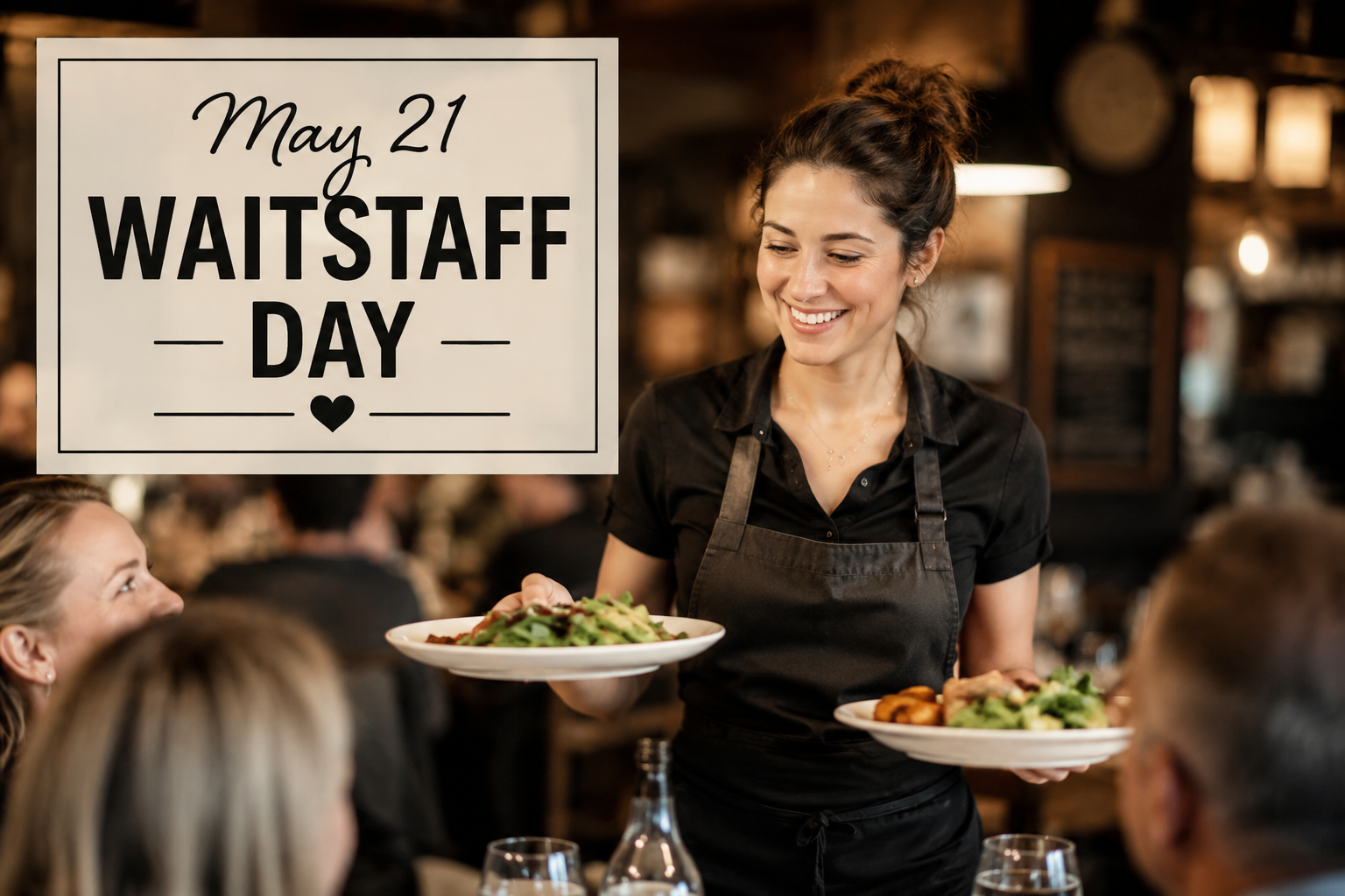 🍽️ May 21 — Waitstaff Day: Tip Your Server 💸✨