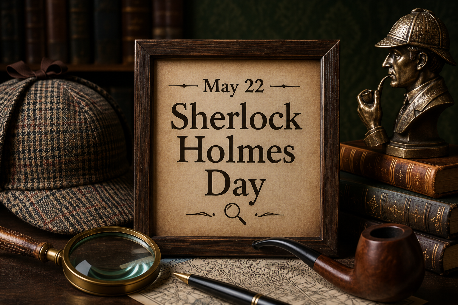🔍🕵️‍♂️ May 22 — Sherlock Holmes Day: The Game Is Officially Afoot! 🕵️‍♀️🔎