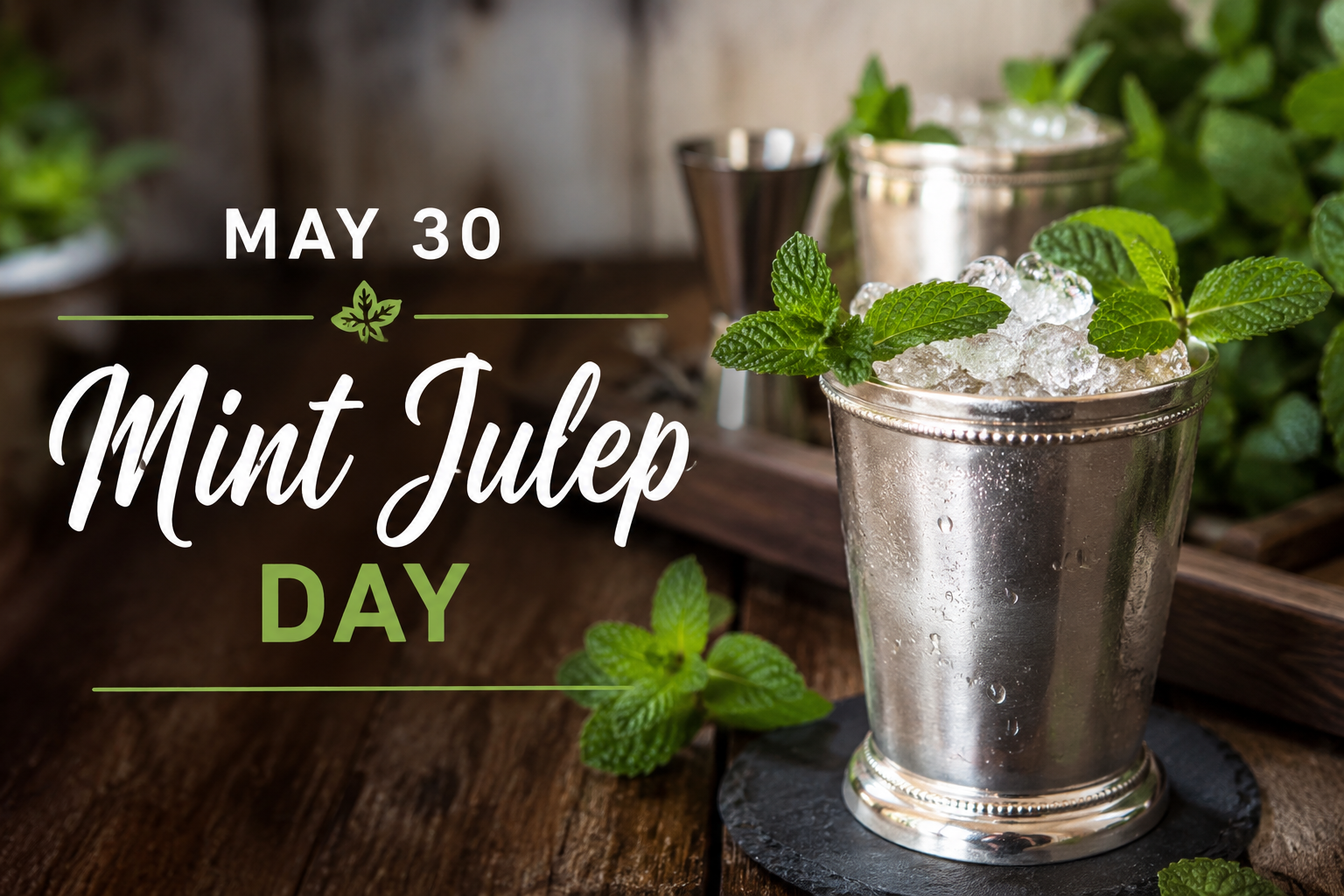 🌿🥃 May 30 — National Mint Julep Day 🍃✨