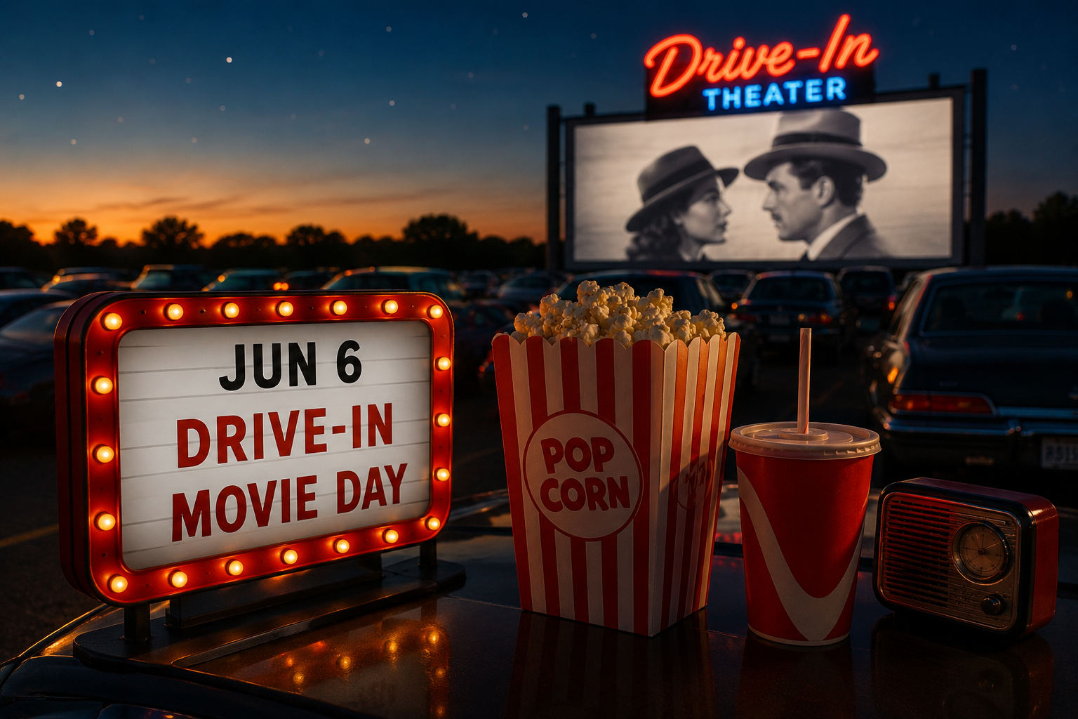 🍿🚗 June 6 - Drive-In Movie Day – 🍿🚗