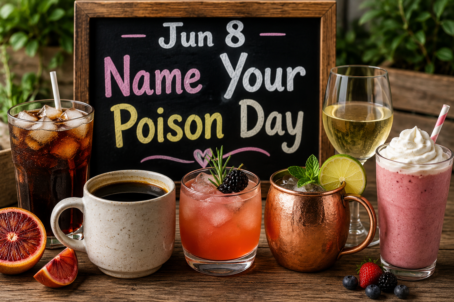 ☠️🍹 June 8: Name Your Poison Day 🍹☠️