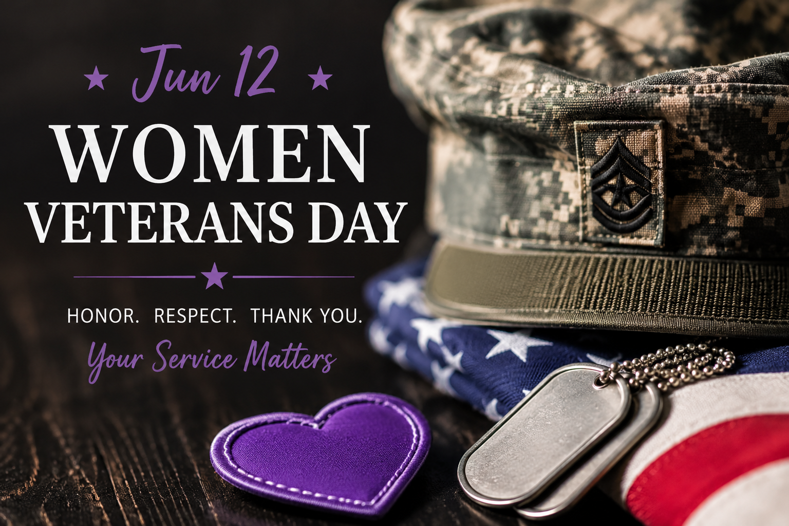 🇺🇸💜 June 12 — Women Veterans Day 💜🇺🇸