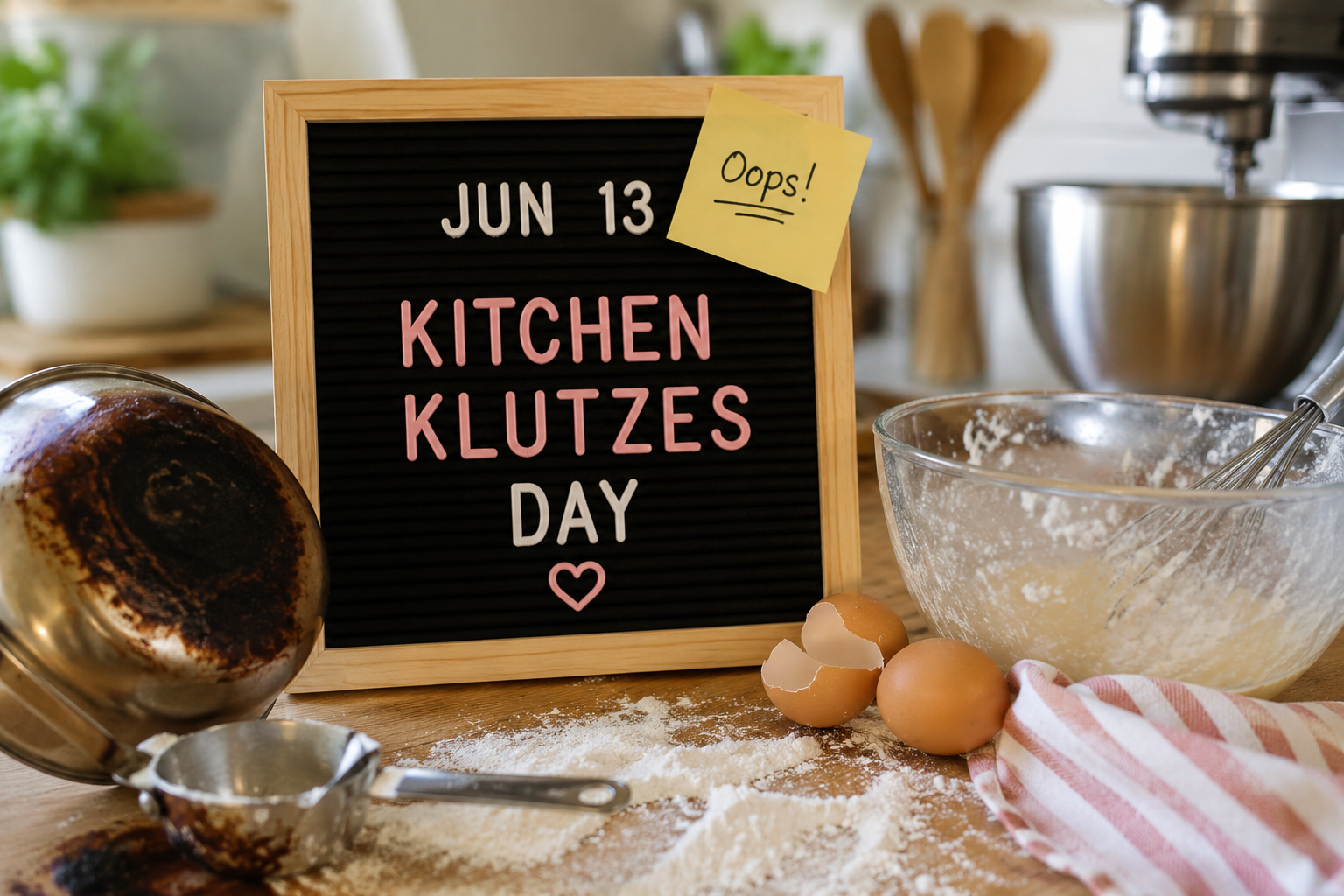 🍳🤦‍♀️ Kitchen Klutzes Day – June 13