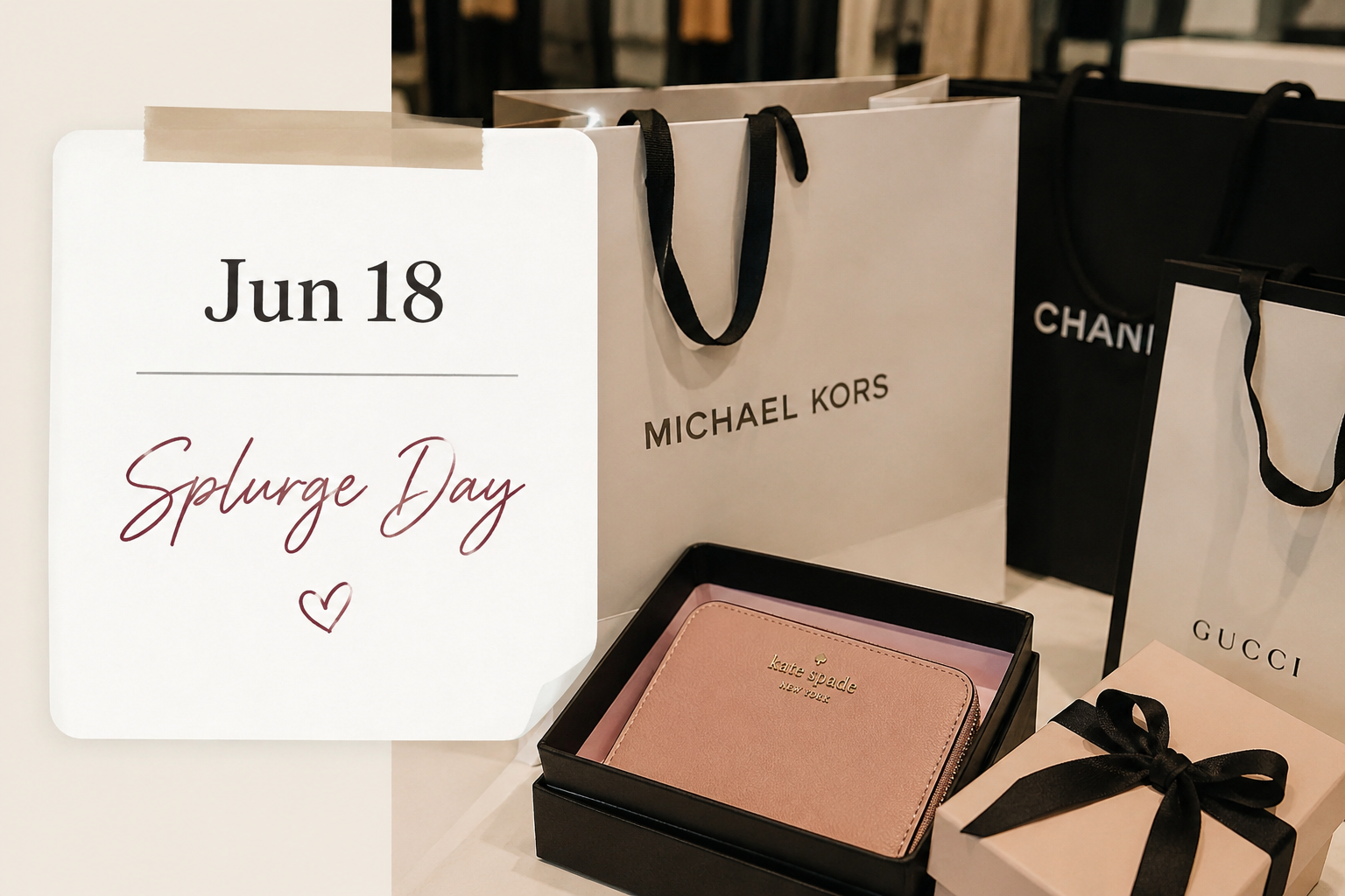 💸✨ June 18: Splurge Day — Permission Granted to Treat Yo’ Self! ✨💸