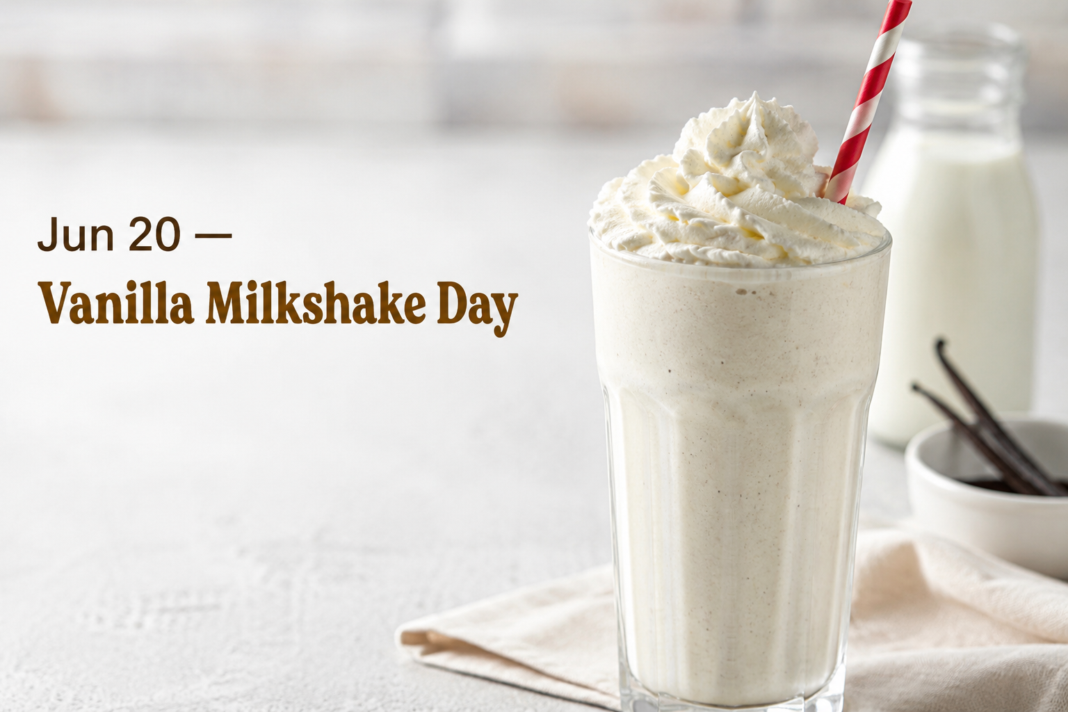 🍦🥤 National Vanilla Milkshake Day – June 20 🥤🍦