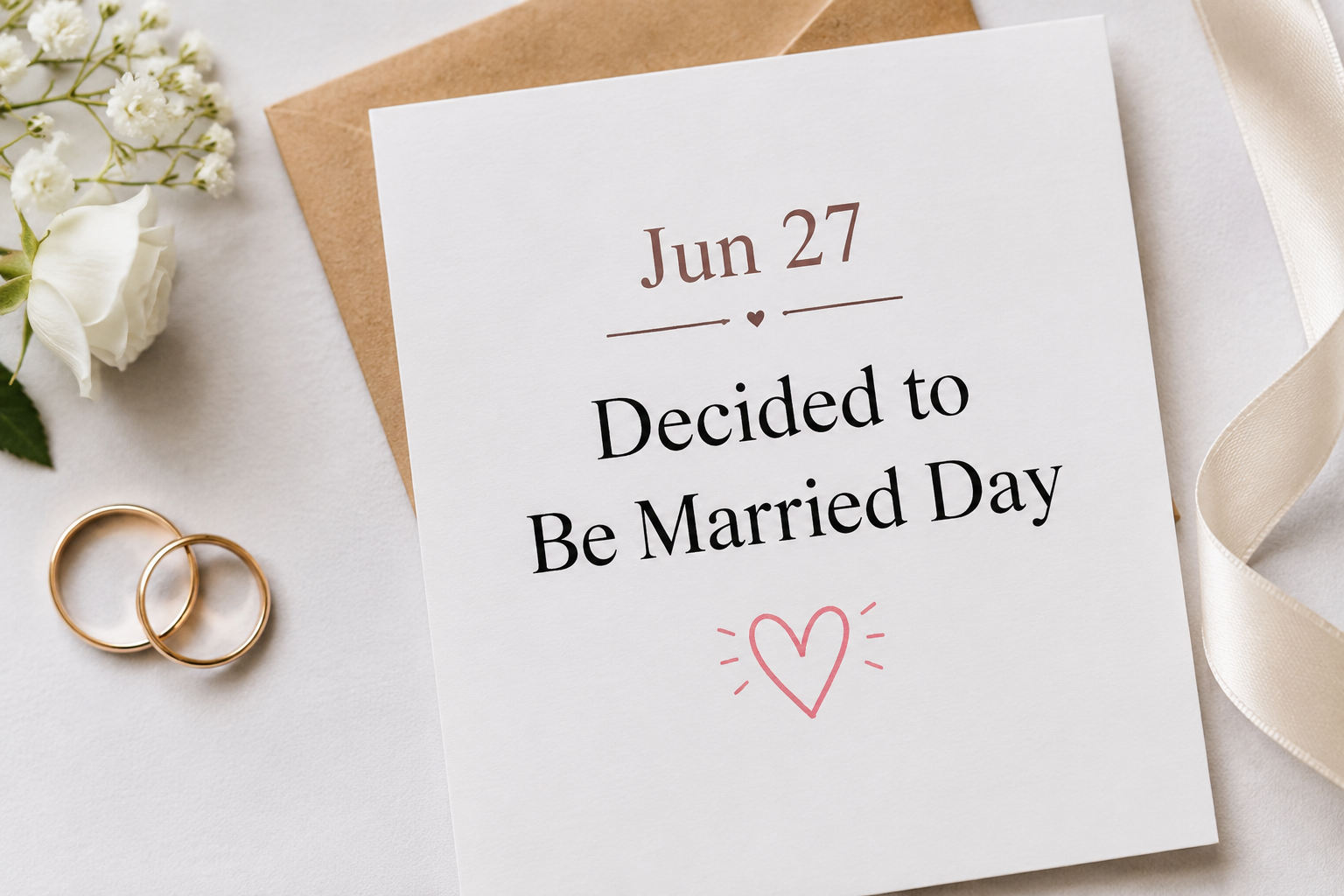 💍❤️ Decided to Be Married Day – June 27 ❤️💍