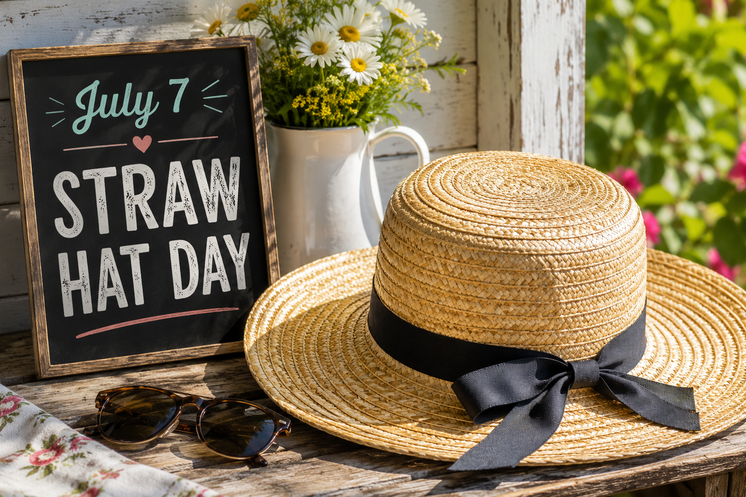 👒☀️ Straw Hat Day – July 7 ☀️👒