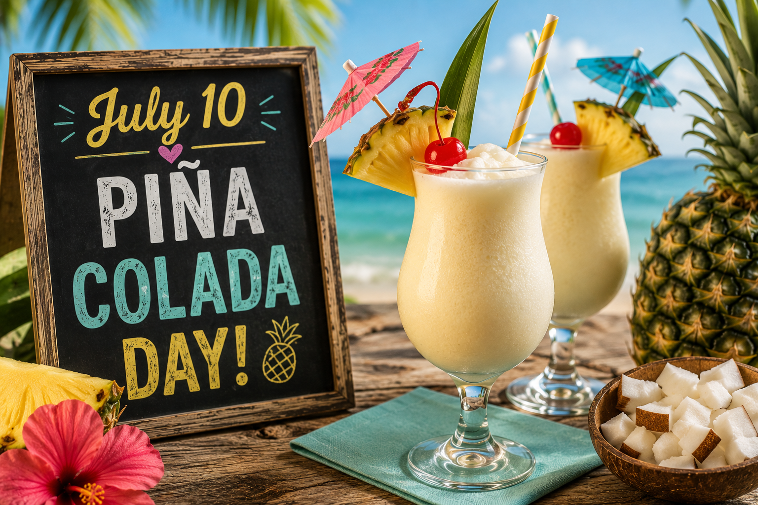 🍍🥥 Piña Colada Day – July 10 🥥🍍