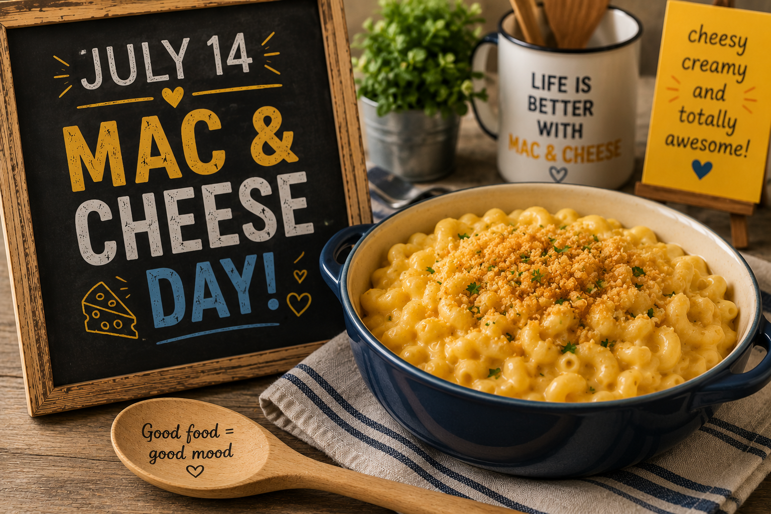 🧀🥣 Mac &amp; Cheese Day – July 14 🥣🧀