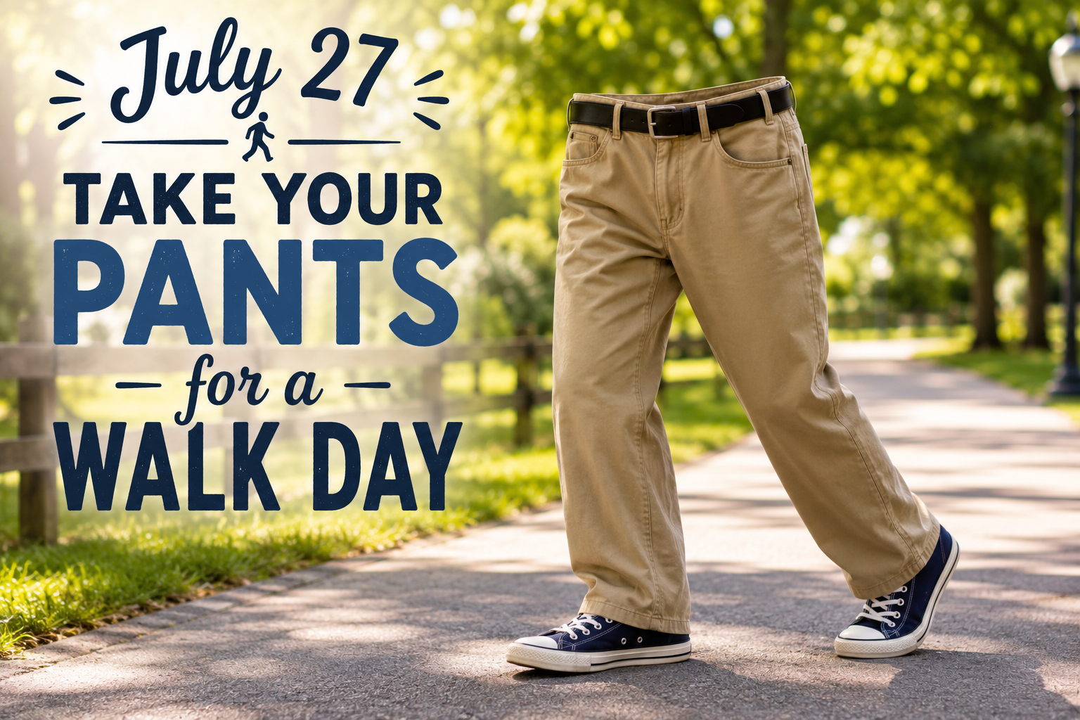 👖🚶 Take Your Pants for a Walk Day – July 27 🚶👖