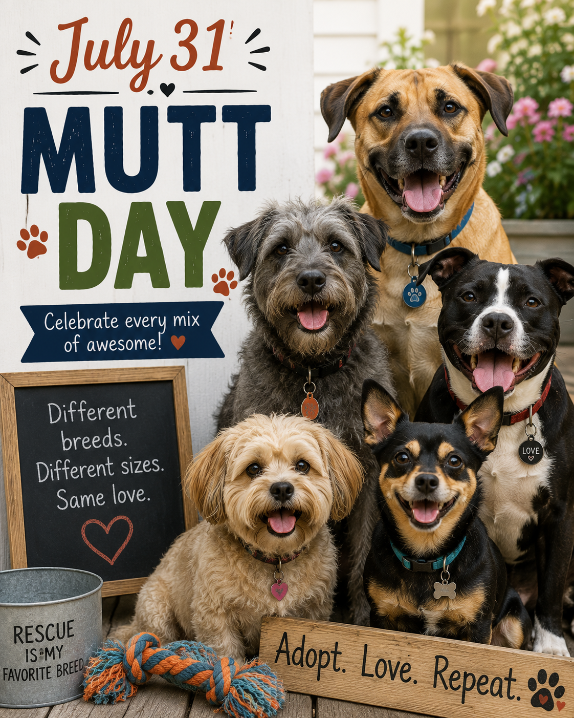 🐾❤️ Mutt Day – July 31 ❤️🐾