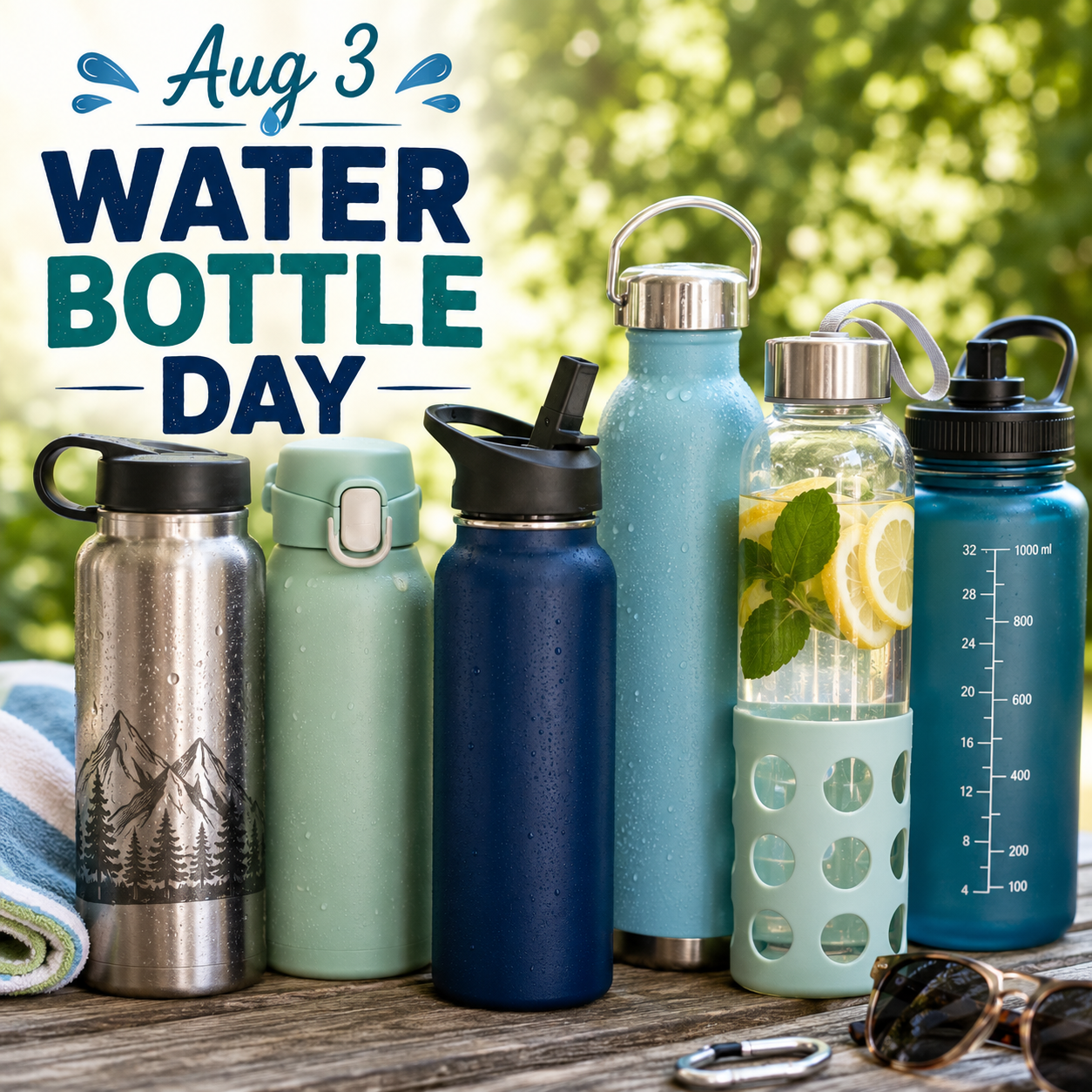 💧🚰 Water Bottle Day – August 3 🚰💧