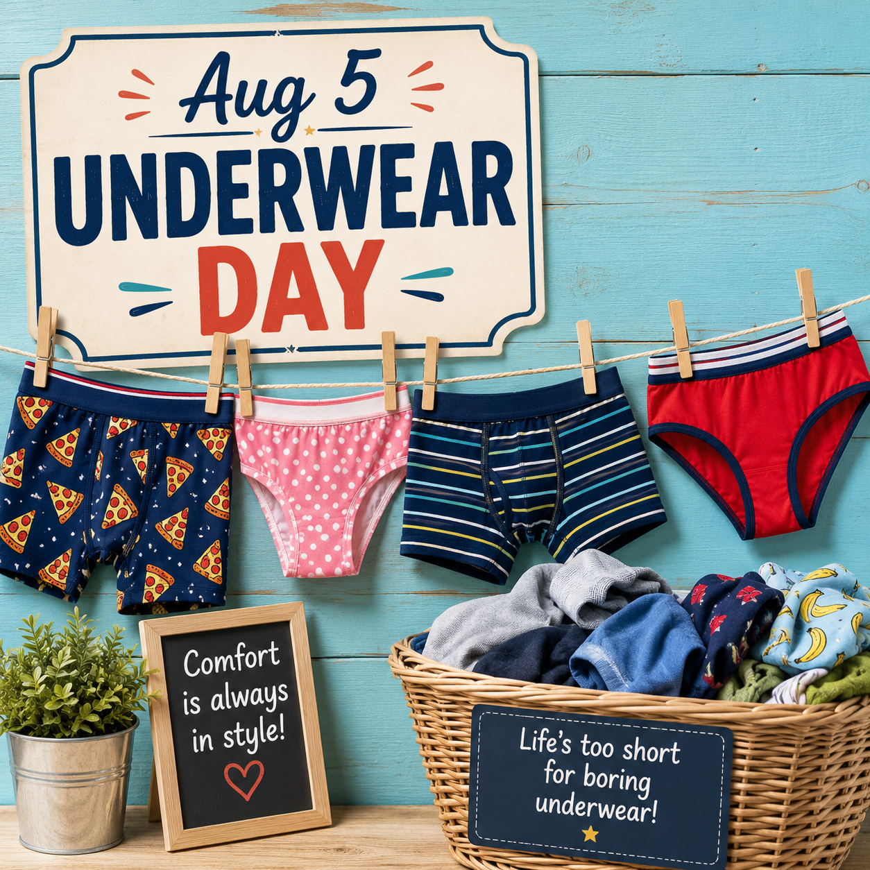 🩲😂 Underwear Day – August 5 😂🩲