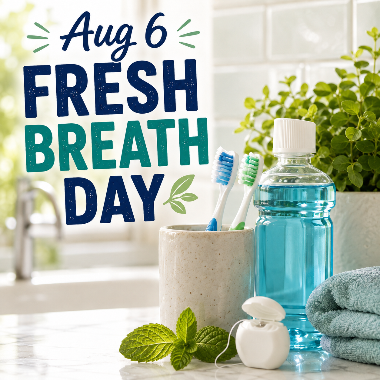 😁🌿 Fresh Breath Day – August 6 🌿😁