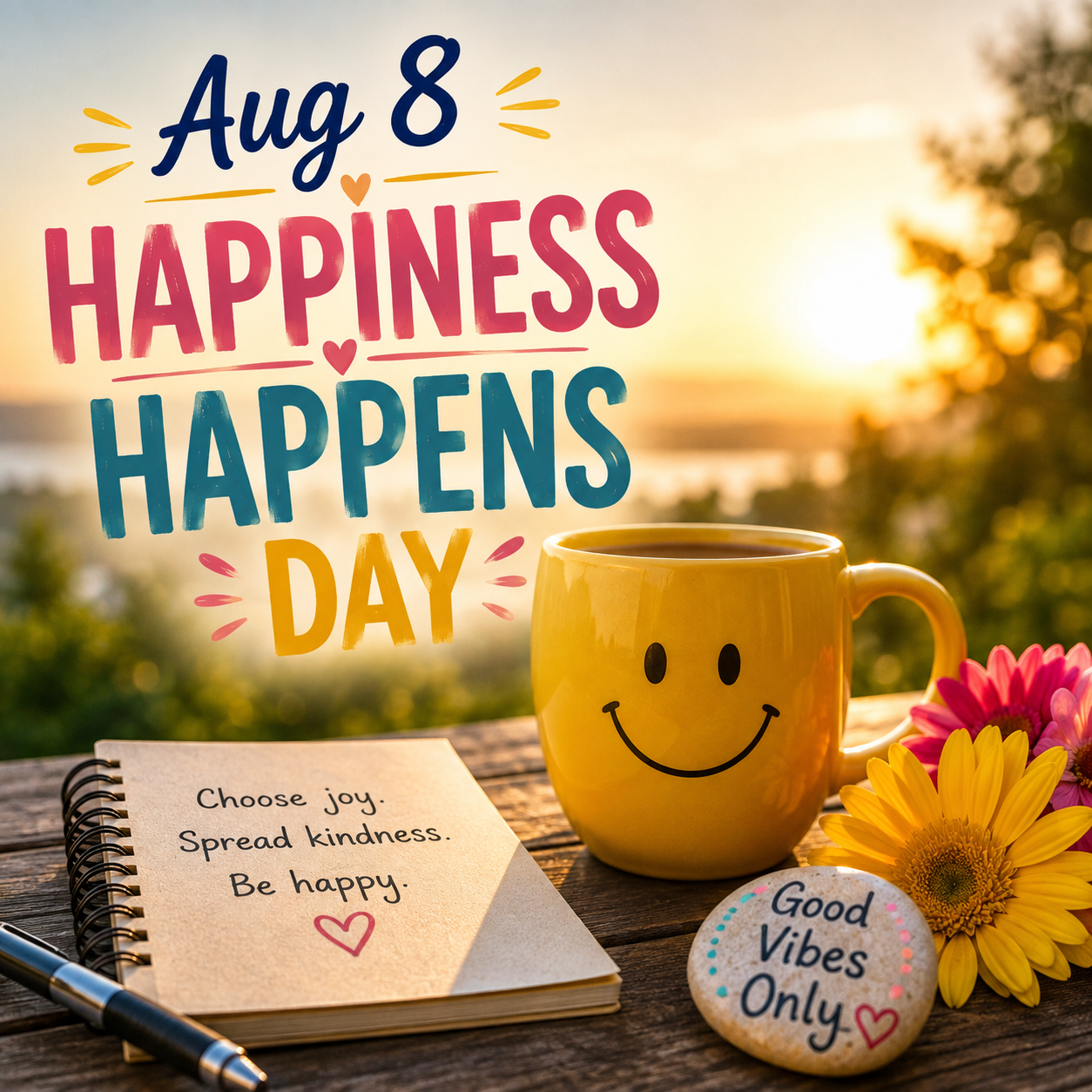 😊✨ Happiness Happens Day – August 8 ✨😊