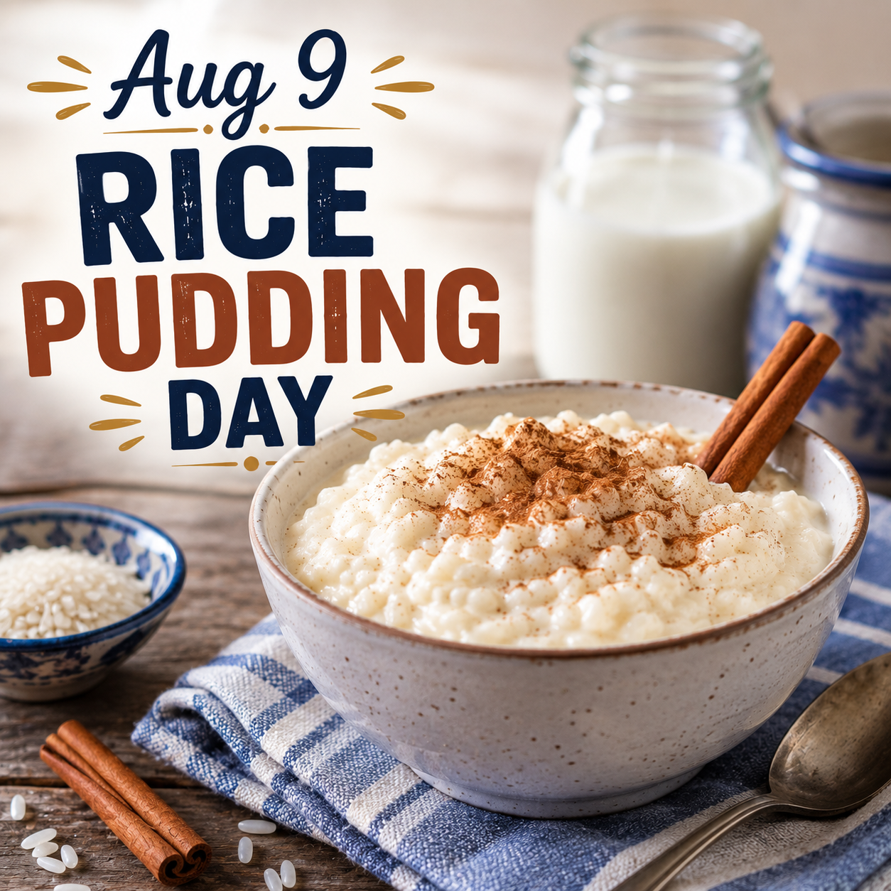 🍚🥄 Rice Pudding Day – August 9 🥄🍚