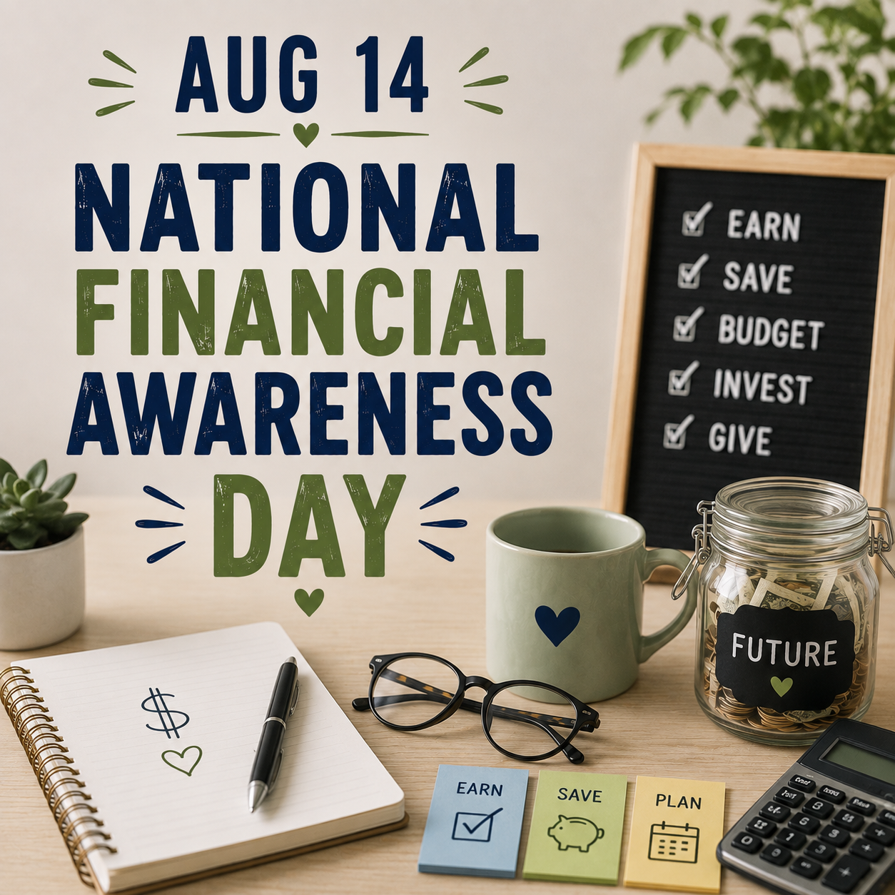 💸👀 National Financial Awareness Day – August 14 👀💸