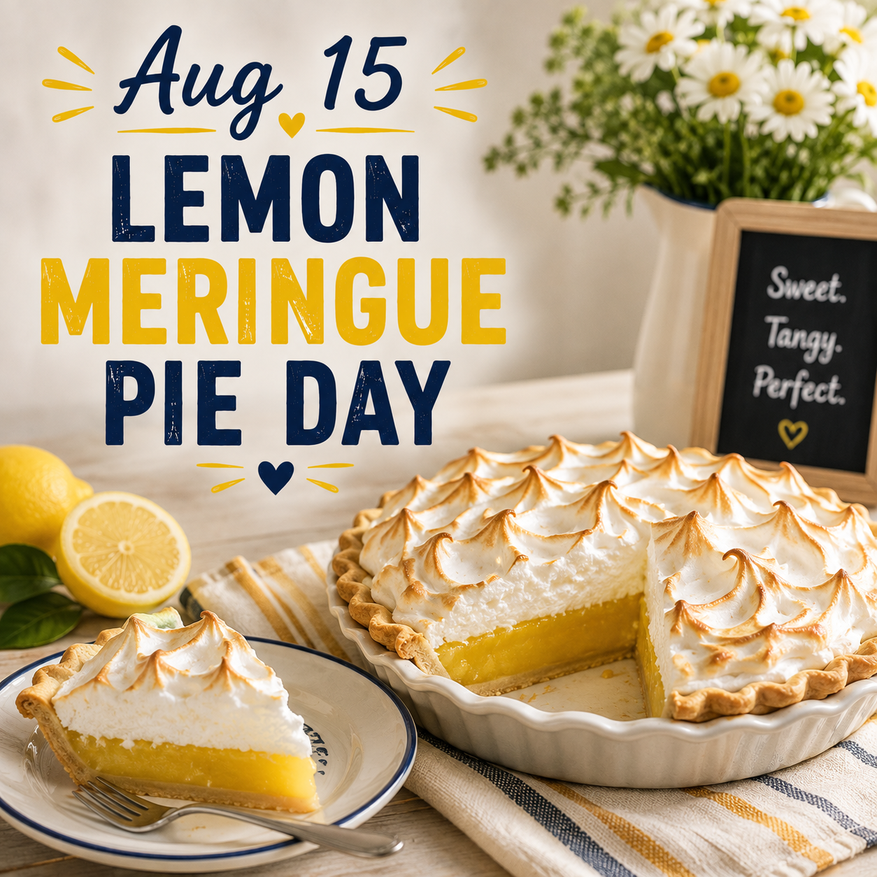 🍋🥧 Lemon Meringue Pie Day – August 15 🥧🍋