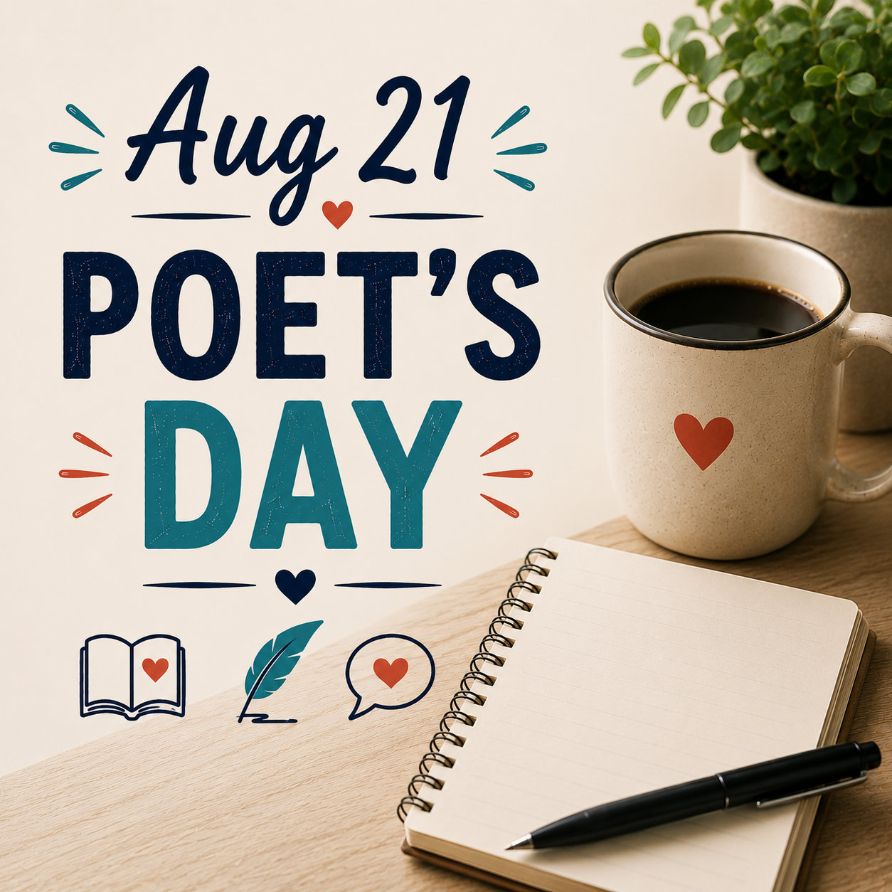✒️🌙 Poet’s Day – August 21 🌙✒️