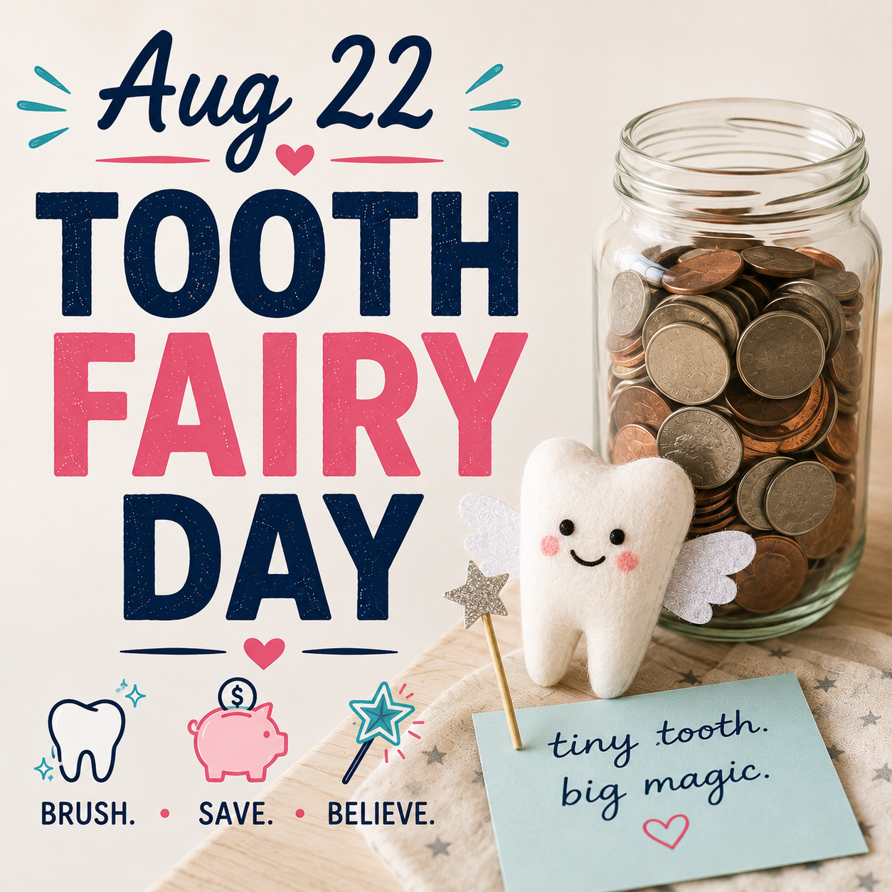 🦷🧚 Tooth Fairy Day – August 22 🧚🦷