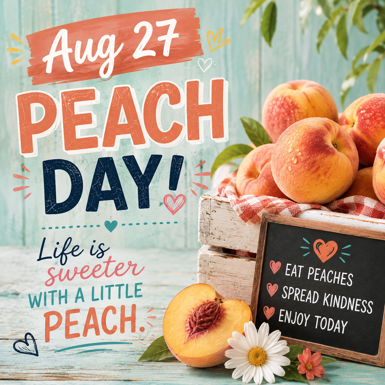 🍑☀️ Peach Day – August 27 ☀️🍑