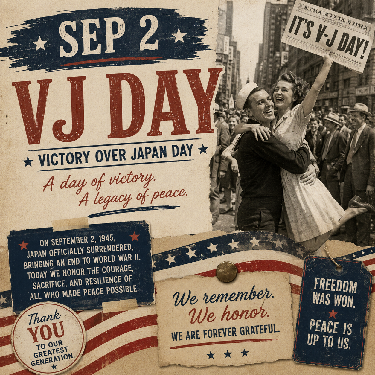 🇺🇸🕊️ V-J Day – September 2 🕊️🇺🇸