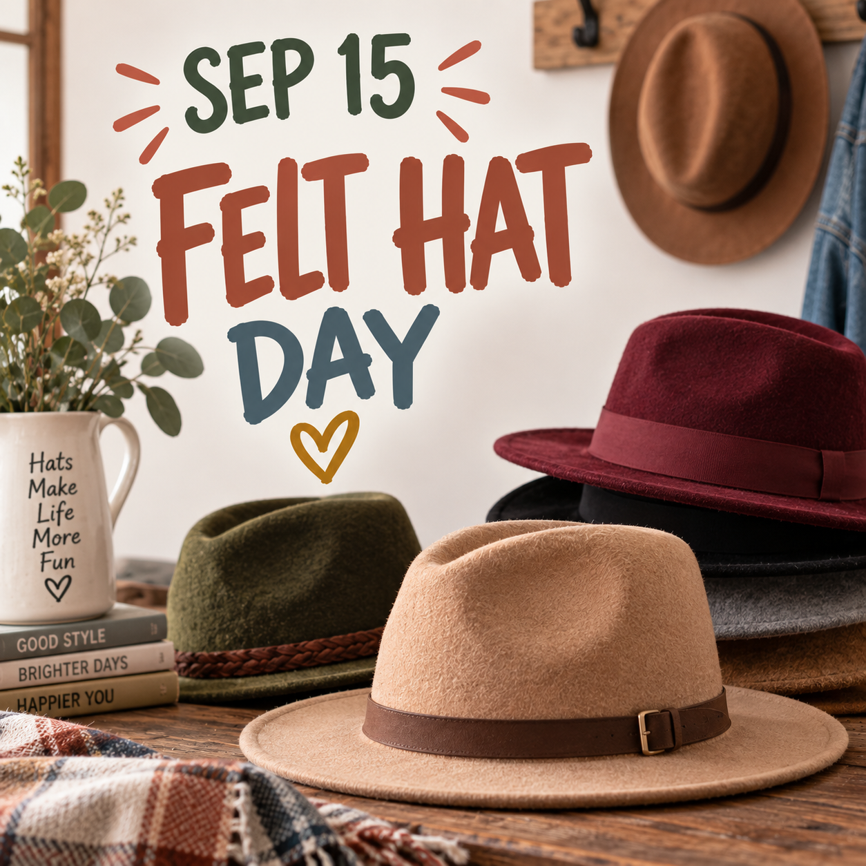 🎩🍂 Felt Hat Day – September 15 🍂🎩