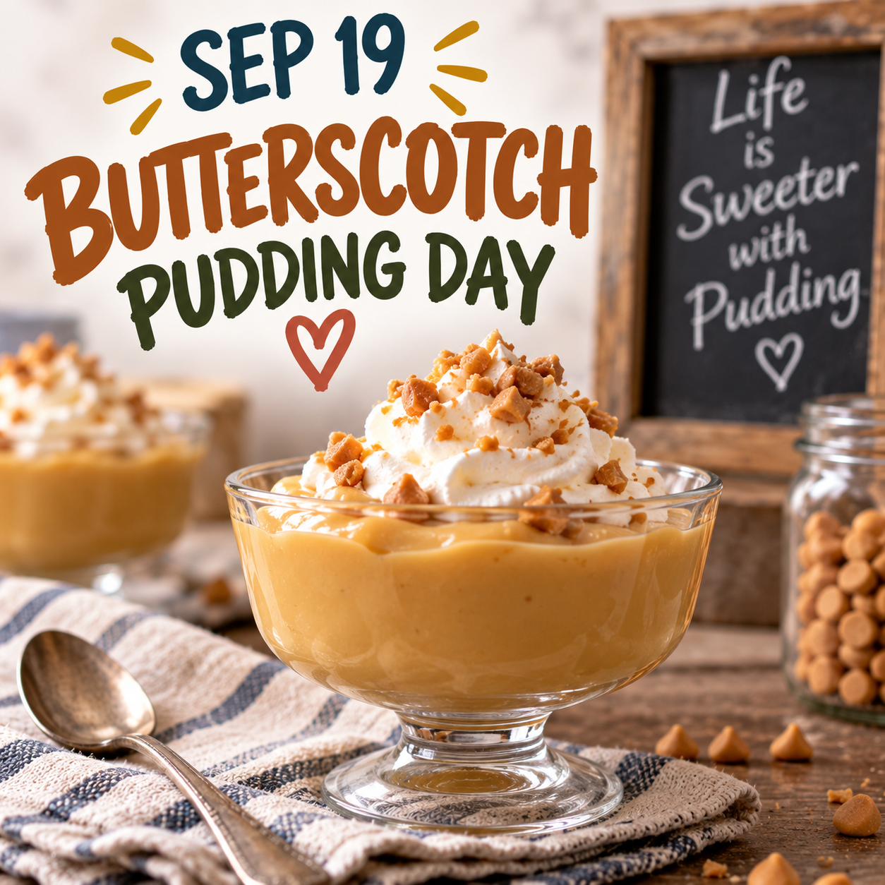 🍮🥄 Butterscotch Pudding Day – September 19 🥄🍮