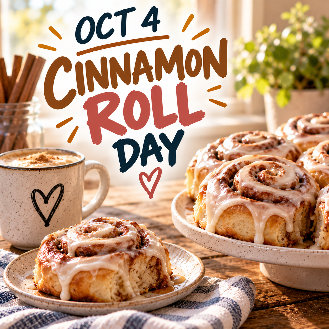 🍥🍂 Cinnamon Roll Day – October 4 🍂🍥