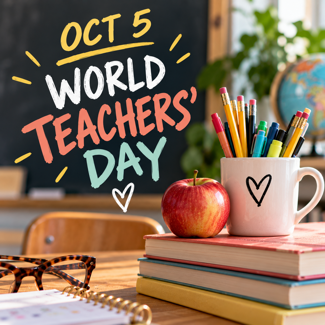 🍎📚 World Teachers’ Day – October 5 📚🍎