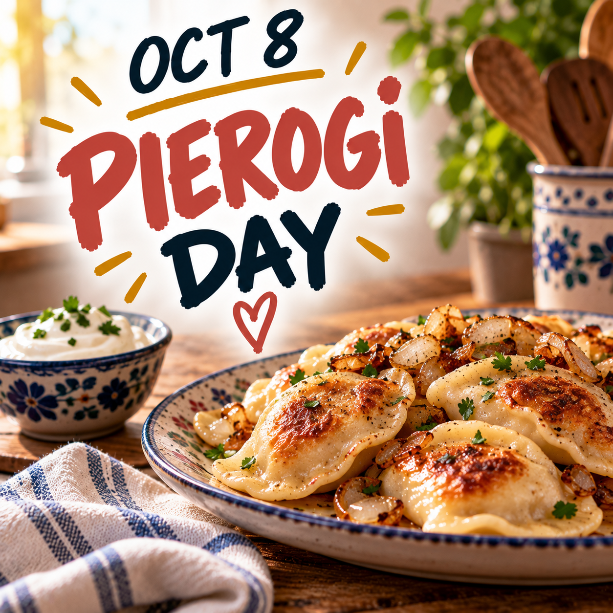 🥟🥔 Pierogi Day – October 8 🥔🥟