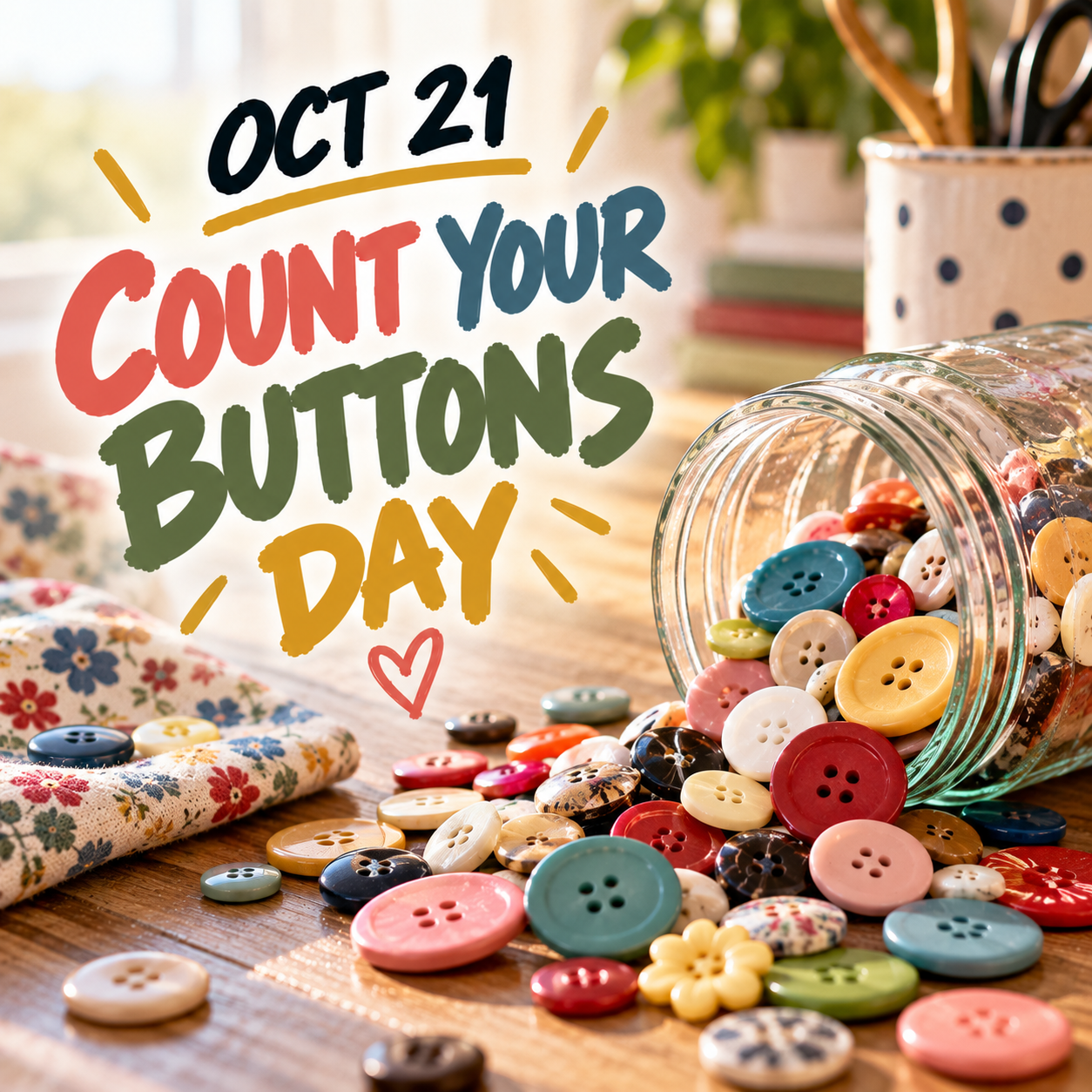 🧵🔘 Count Your Buttons Day – October 21: The Little Things Holding Everything Together