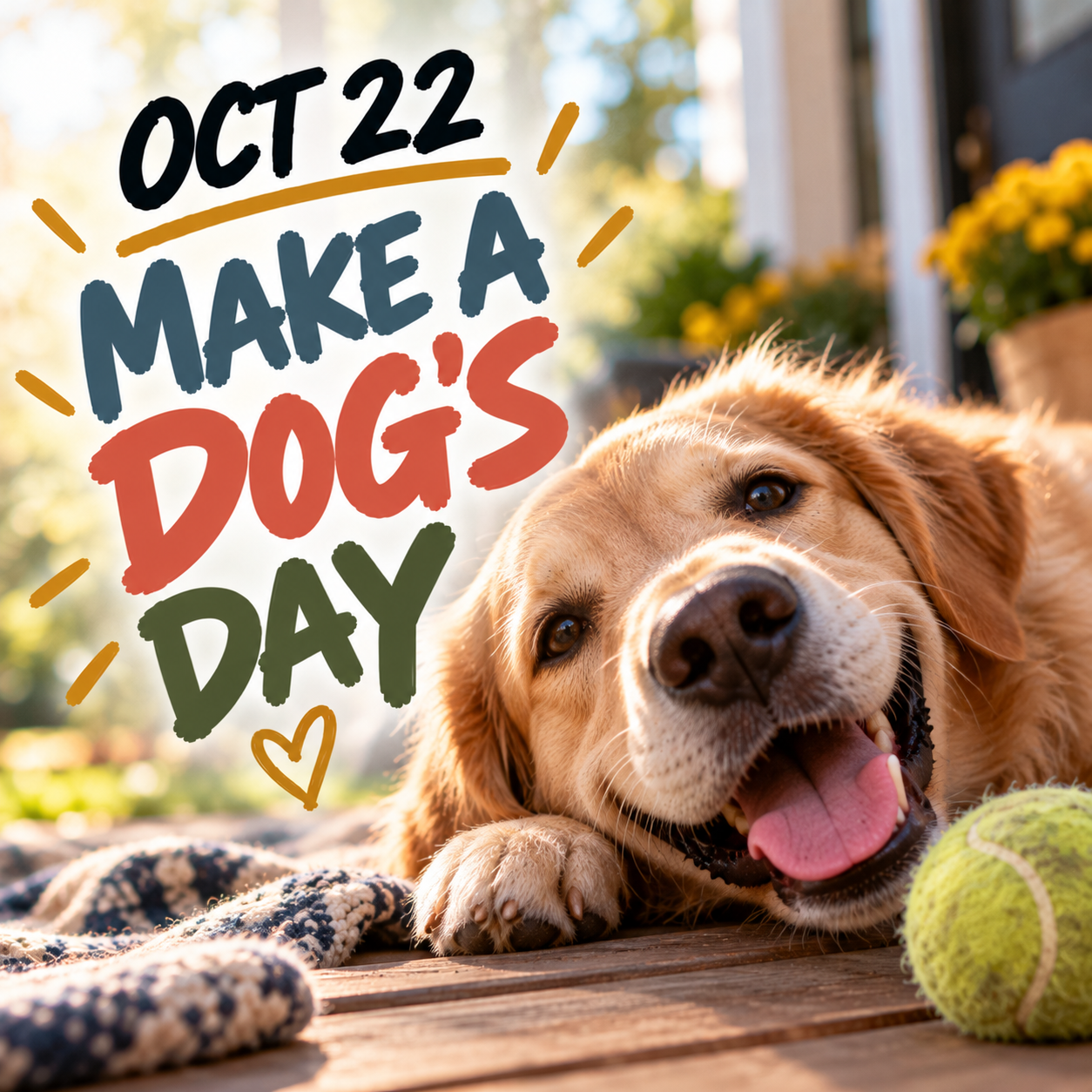 🐶🐾 Make a Dog’s Day – October 22: More Walks, Extra Sniffs &amp; the Best Day Ever
