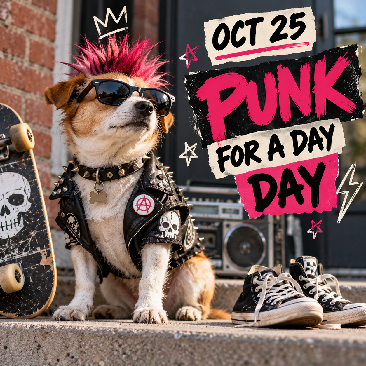 🤘🖤 Punk for a Day Day – October 25: Turn It Up, Mess It Up &amp; Be Yourself
